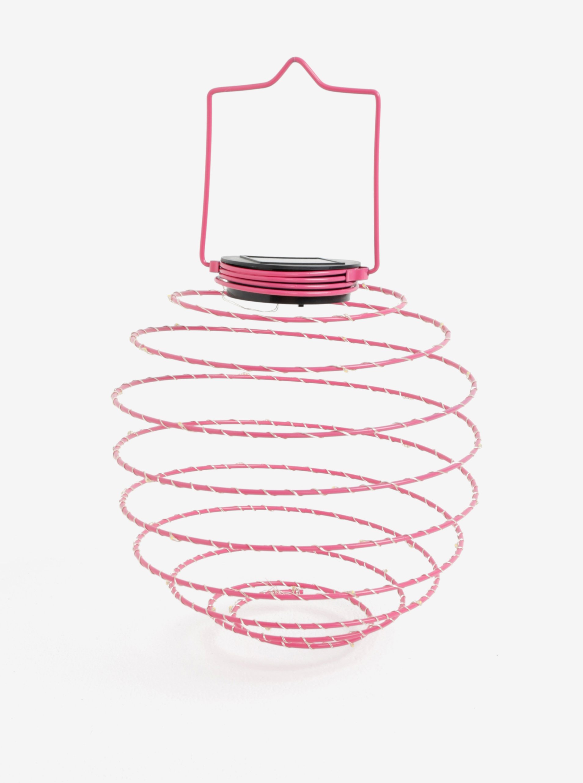 Růžová LED solární dekorace Kaemingk