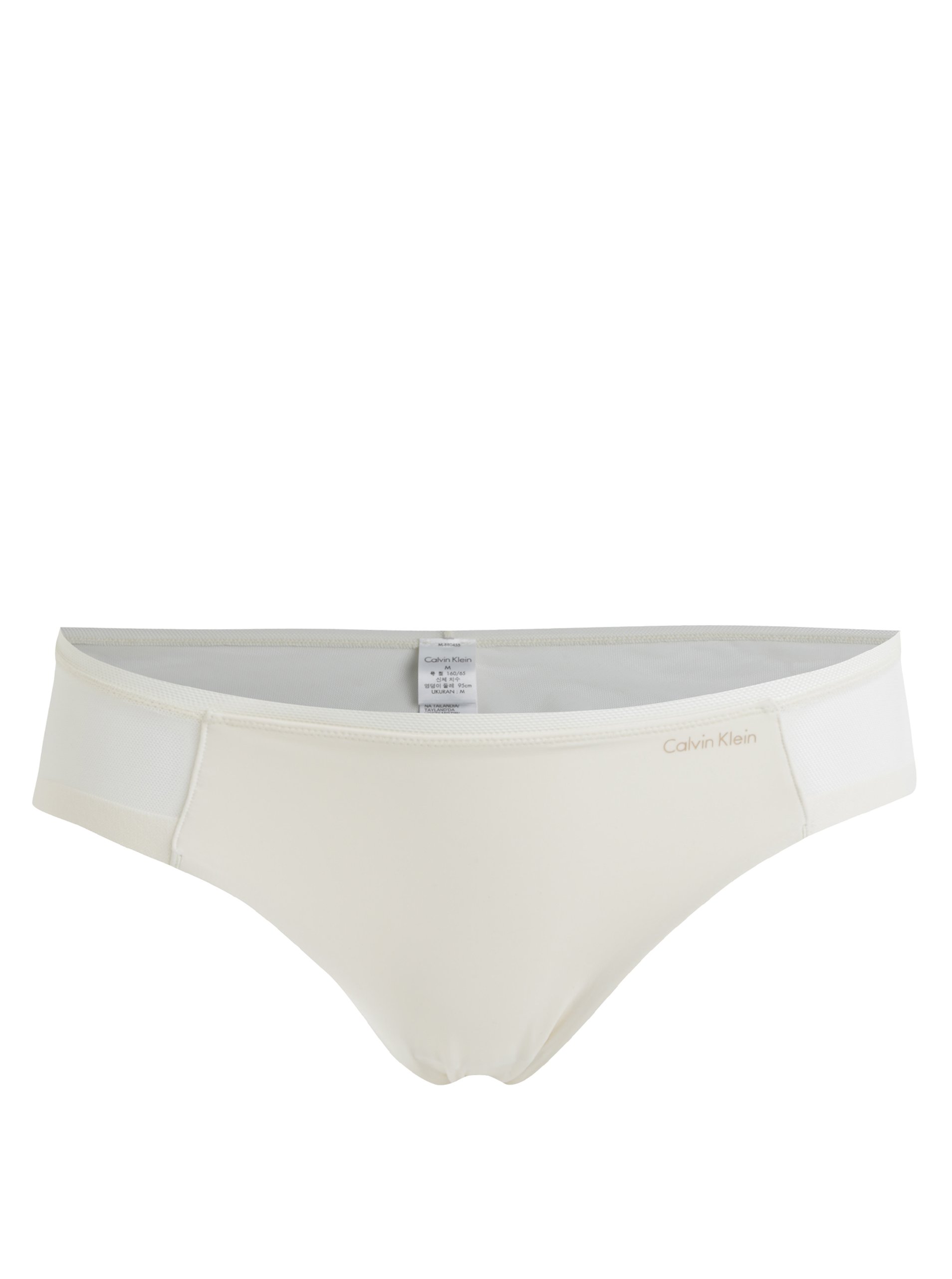 Krémové kalhotky s průsvitnými detaily Calvin Klein