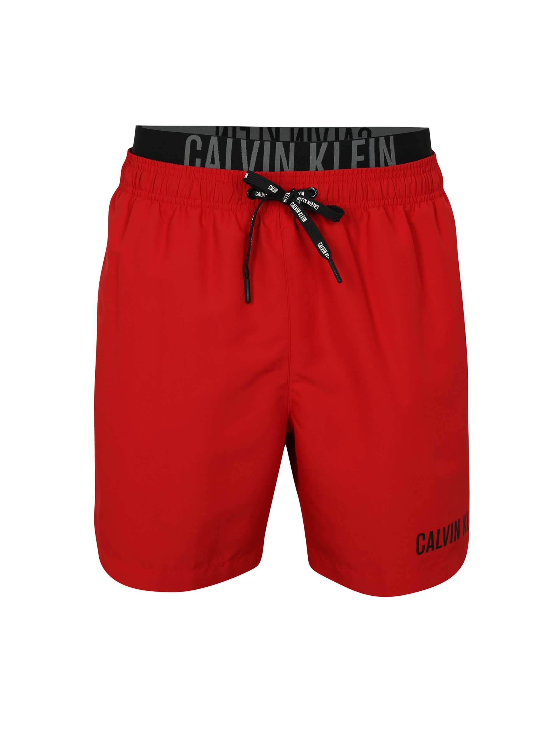 Červené pánské plavky s gumou v pase Calvin Klein