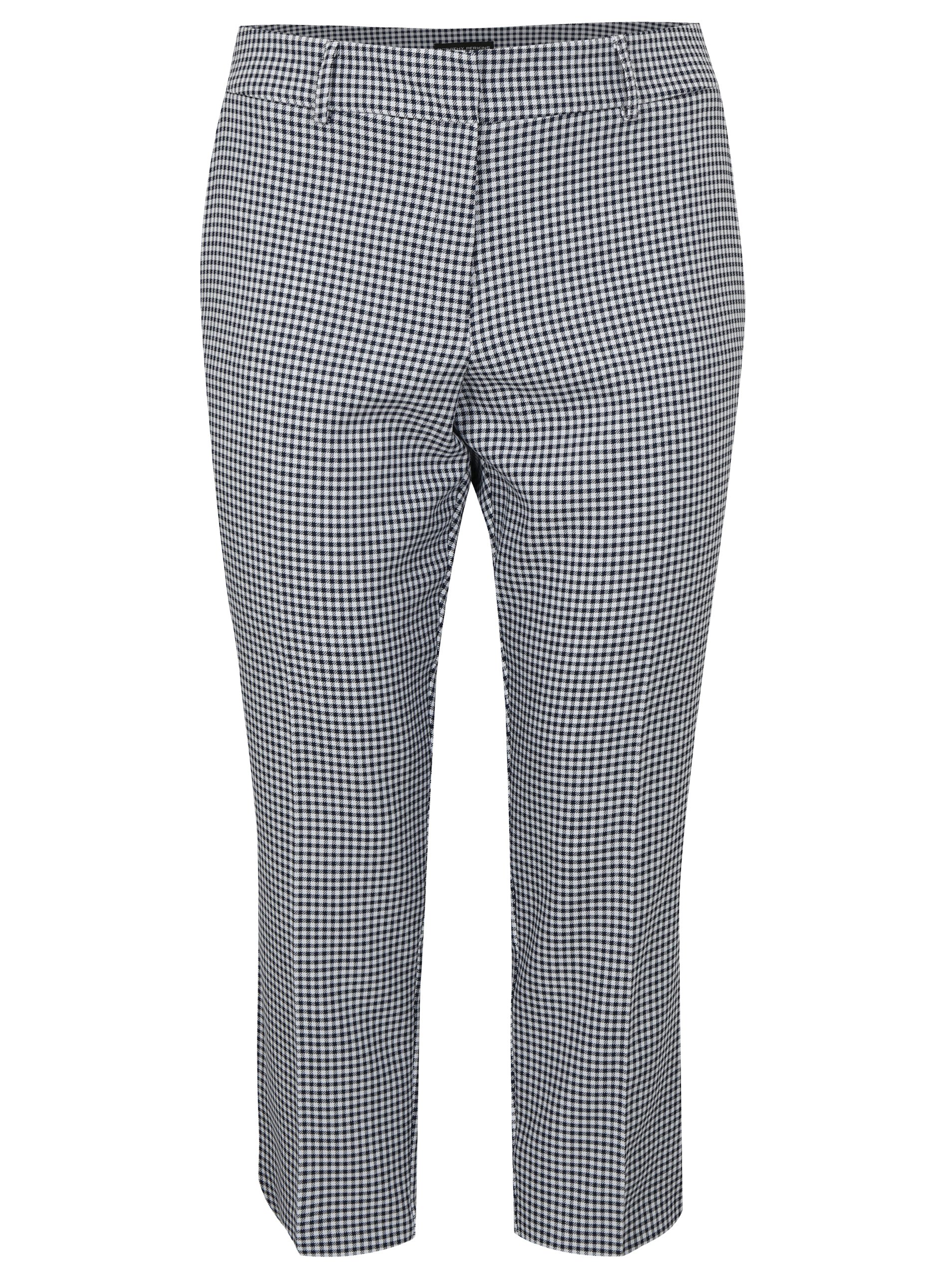 Bílo-modré zkrácené kostkované kalhoty Dorothy Perkins Curve