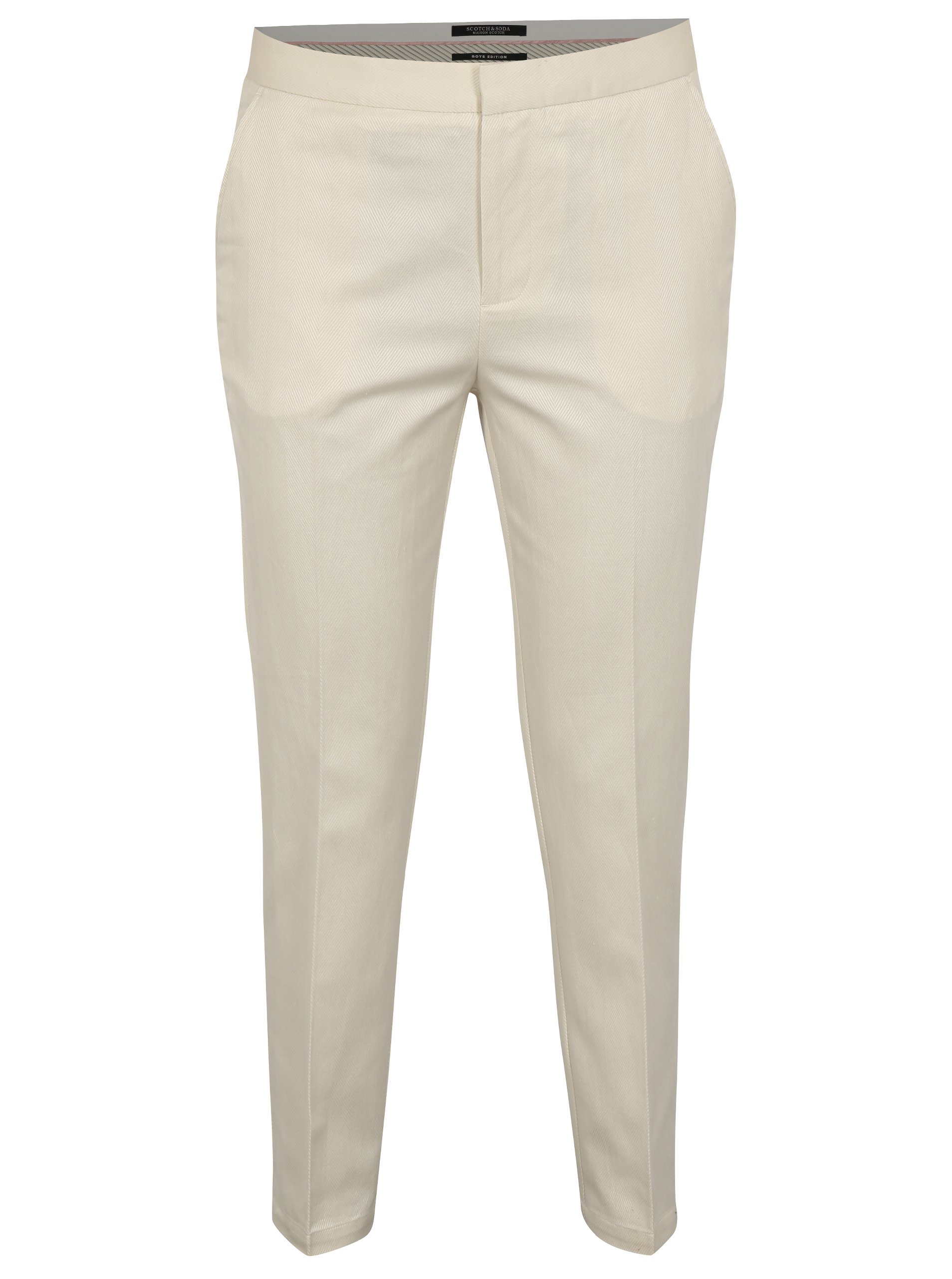 Béžové kostýmové kalhoty s vysokým pasem Scotch & Soda