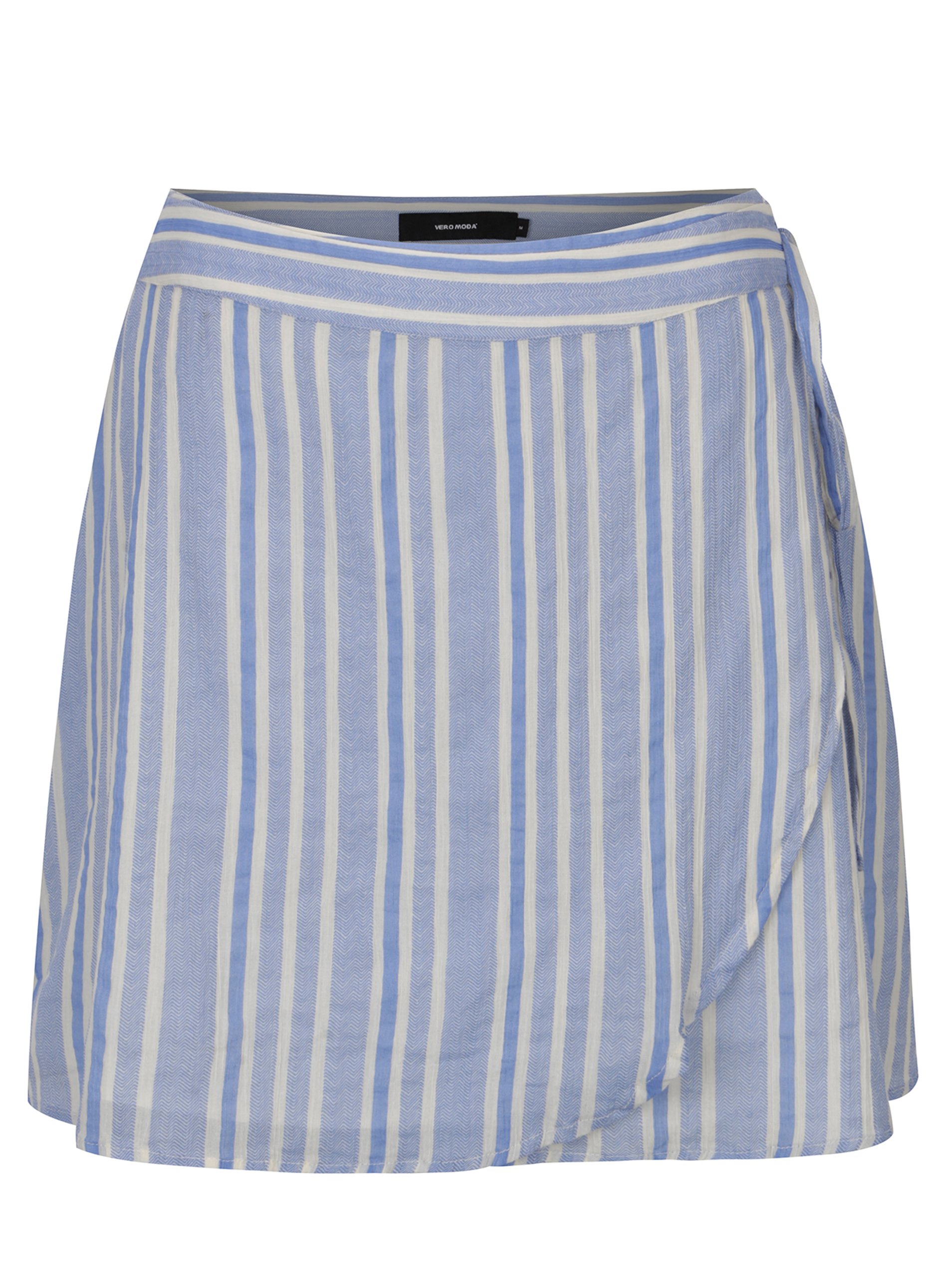 Modrá zavinovací pruhovaná sukně VERO MODA Summer