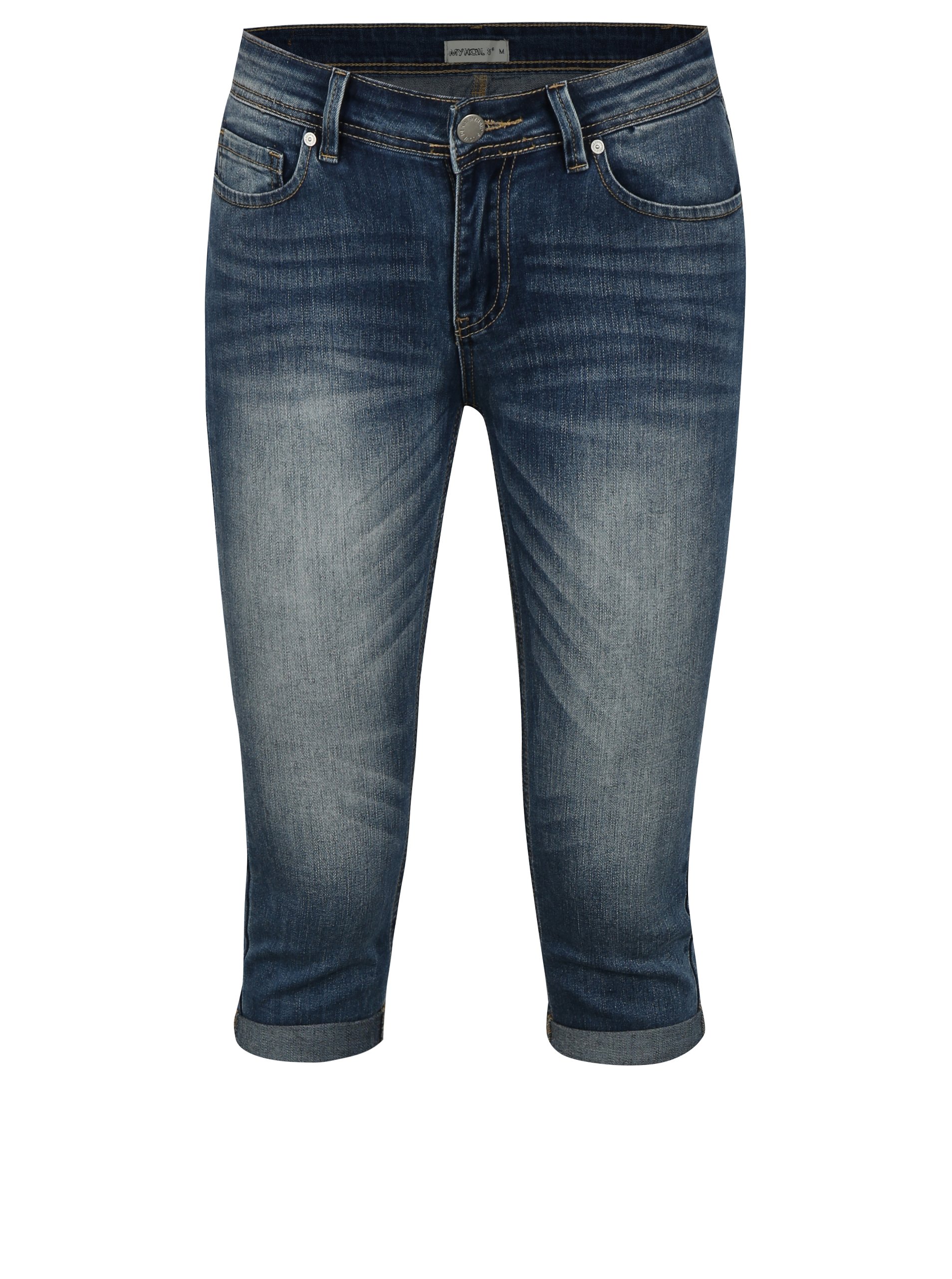 Modré skinny džínové 3/4 kalhoty Haily´s Melina