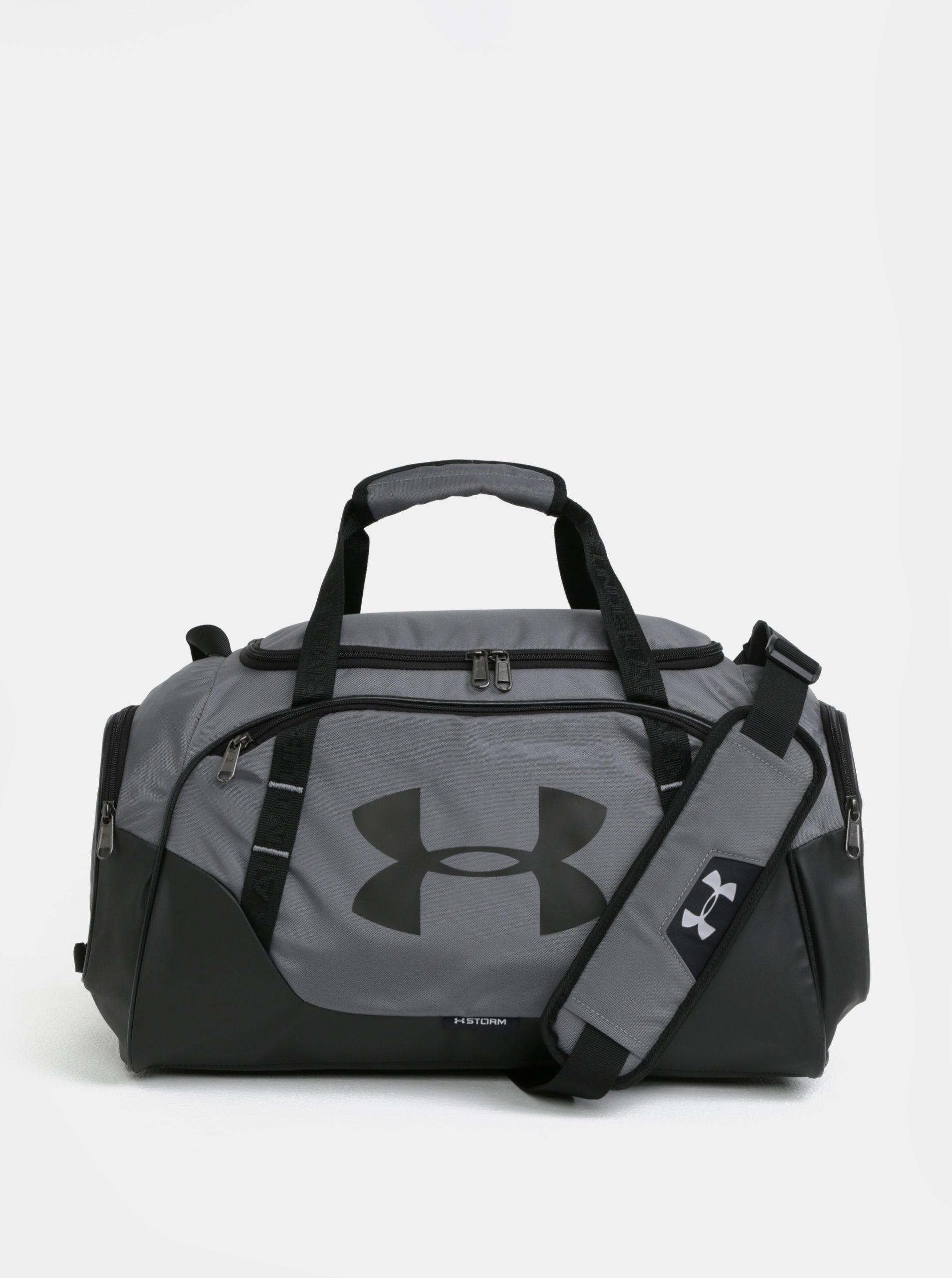 Černo-šedá voděodolná sportovní taška Under Armour