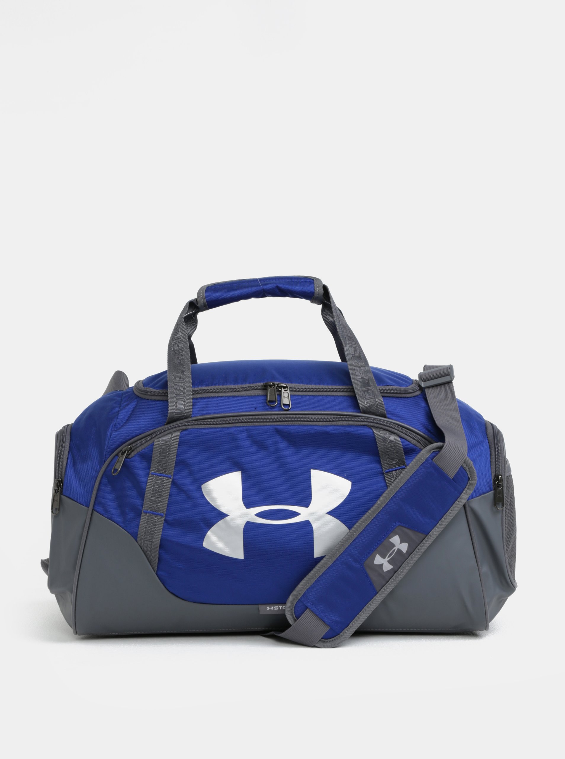 Šedo-modrá vděodolná sportovní taška Under Armour