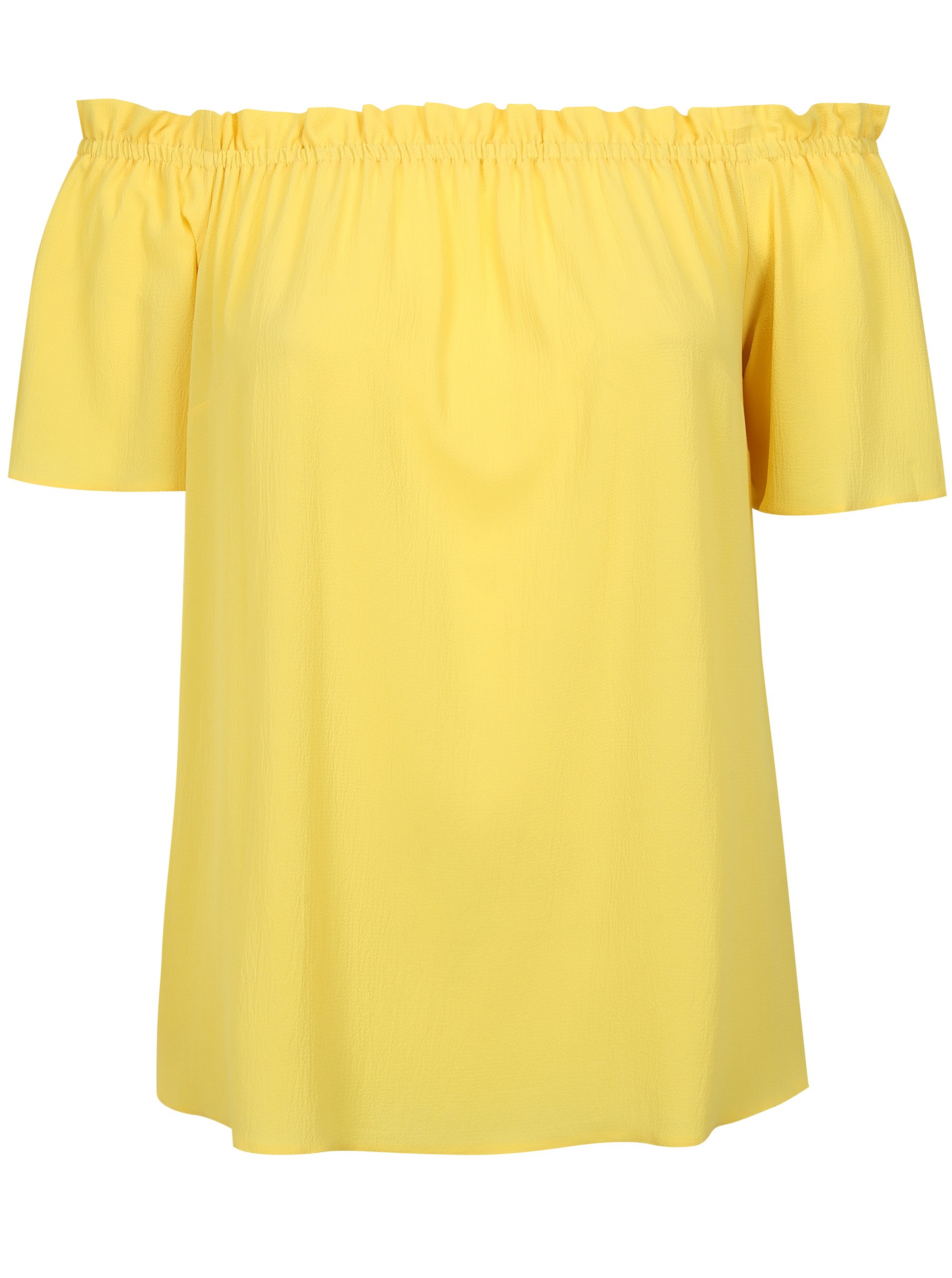 Žlutá halenka se spadlými rameny Dorothy Perkins Curve