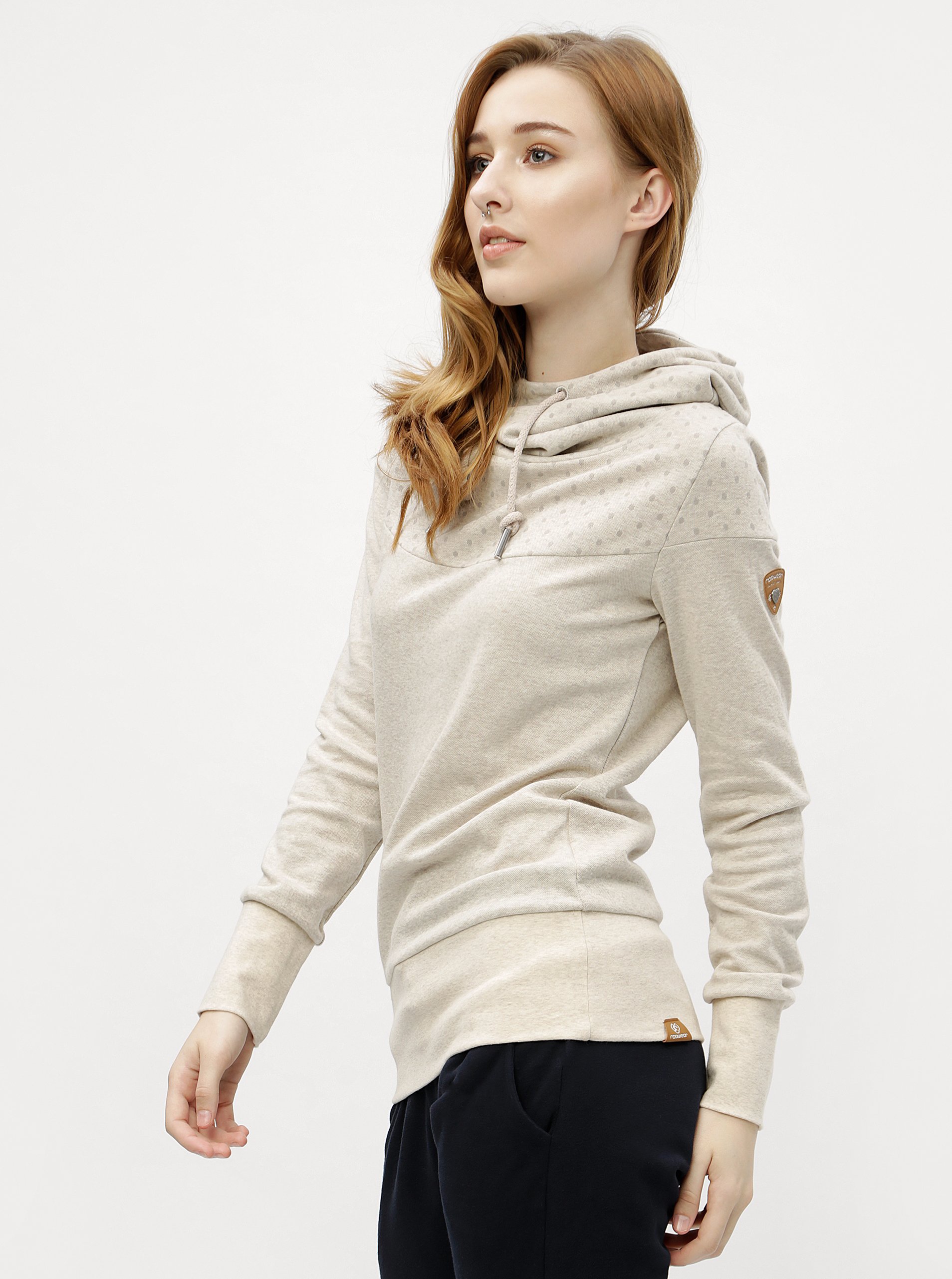 Béžová dámská mikina s kapucí Ragwear Yoda