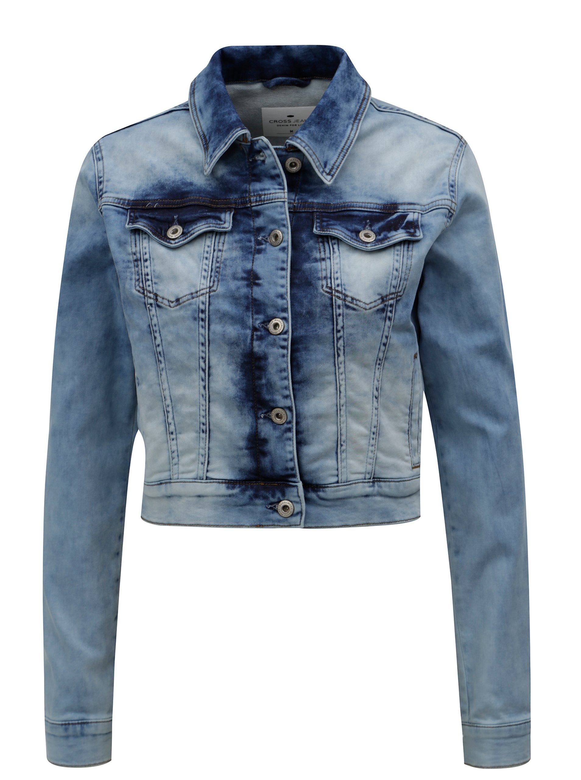 Světle modrá dámská džínová bunda Cross Jeans