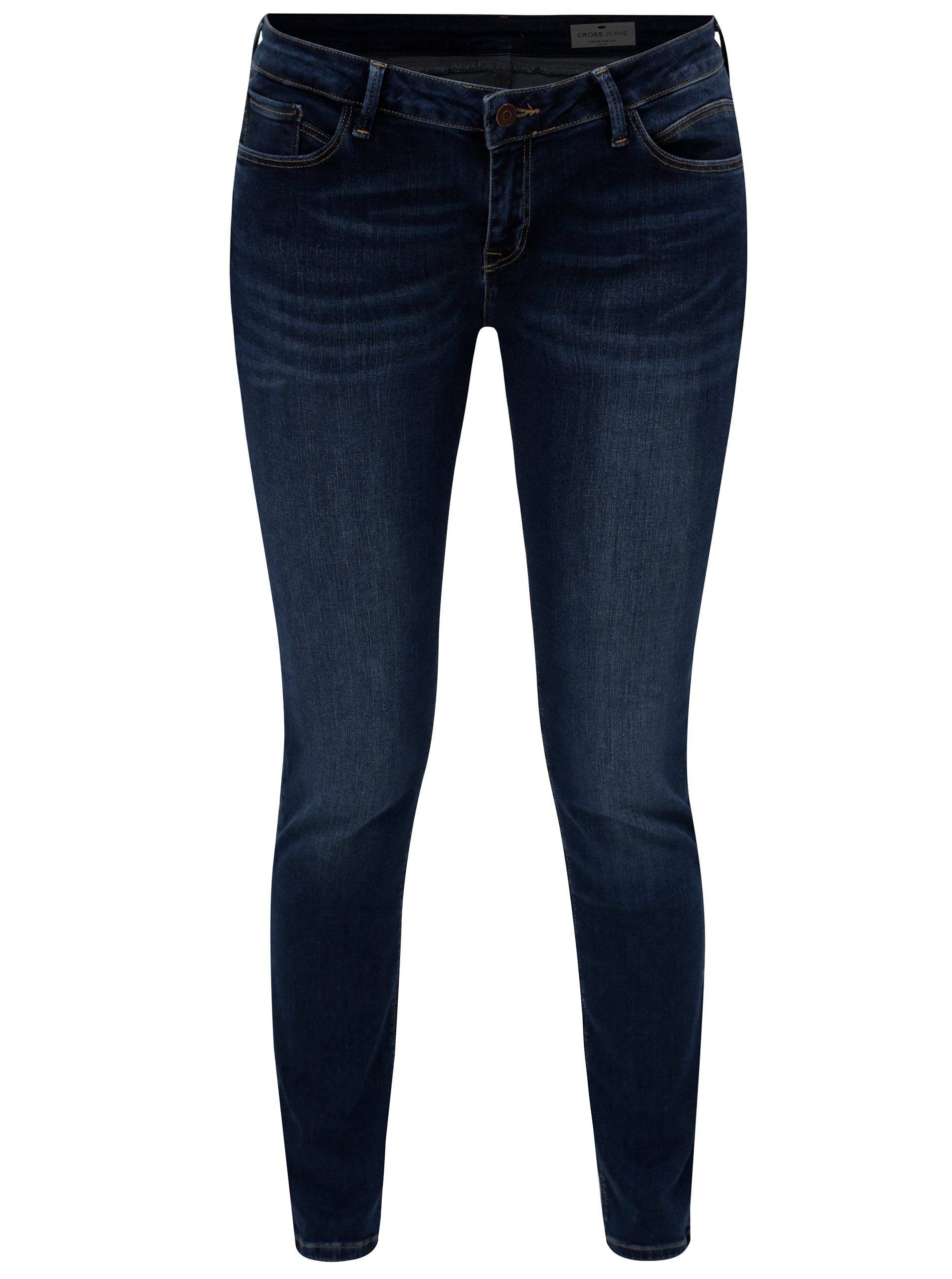 Tmavě modré dámské super skinny džíny Cross Jeans Adriana
