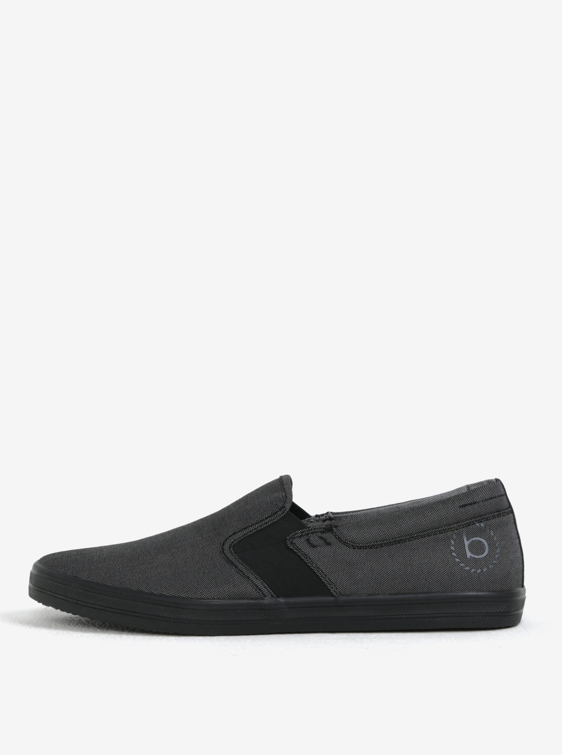 Tmavě šedé pánské slip-on bugatti Alfa
