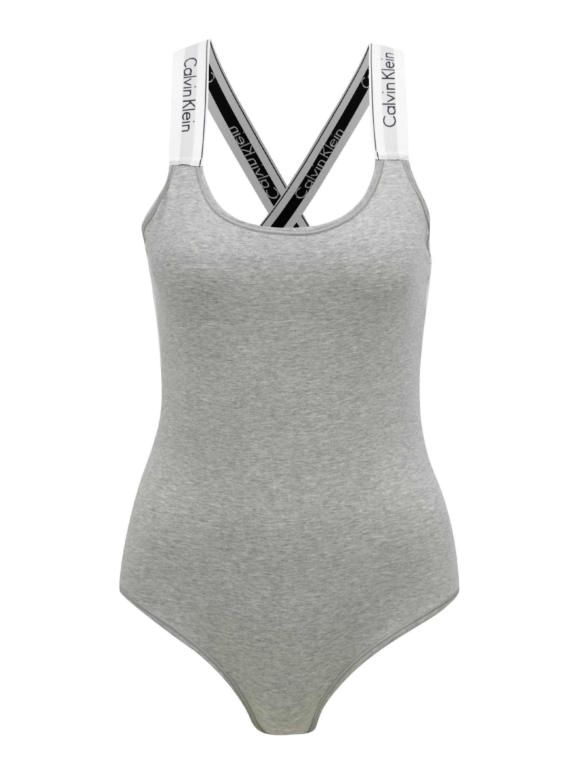 Šedé žíhané dámské body Calvin Klein