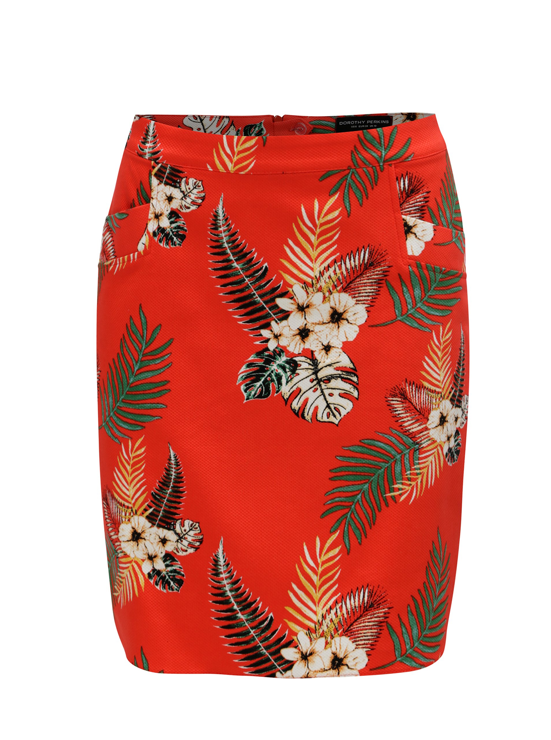 Červená květovaná sukně Dorothy Perkins