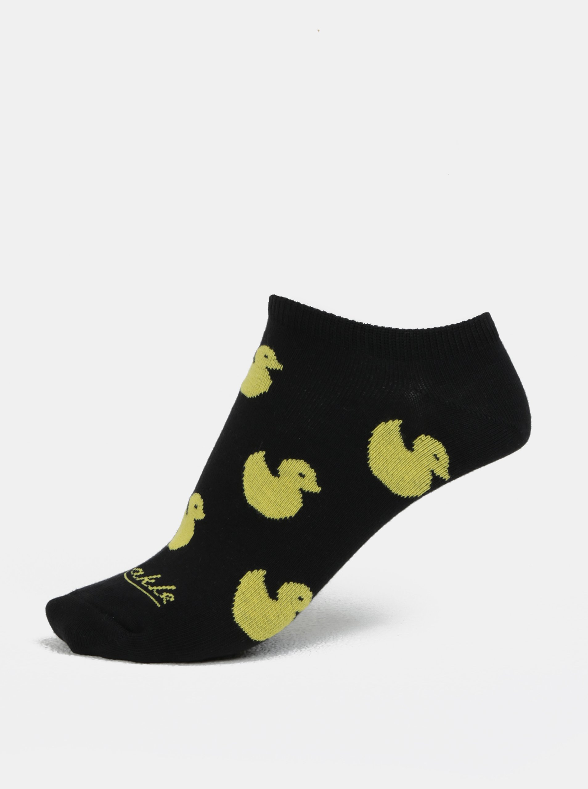 Černé unisex kotníkové ponožky Fusakle Gumikacka