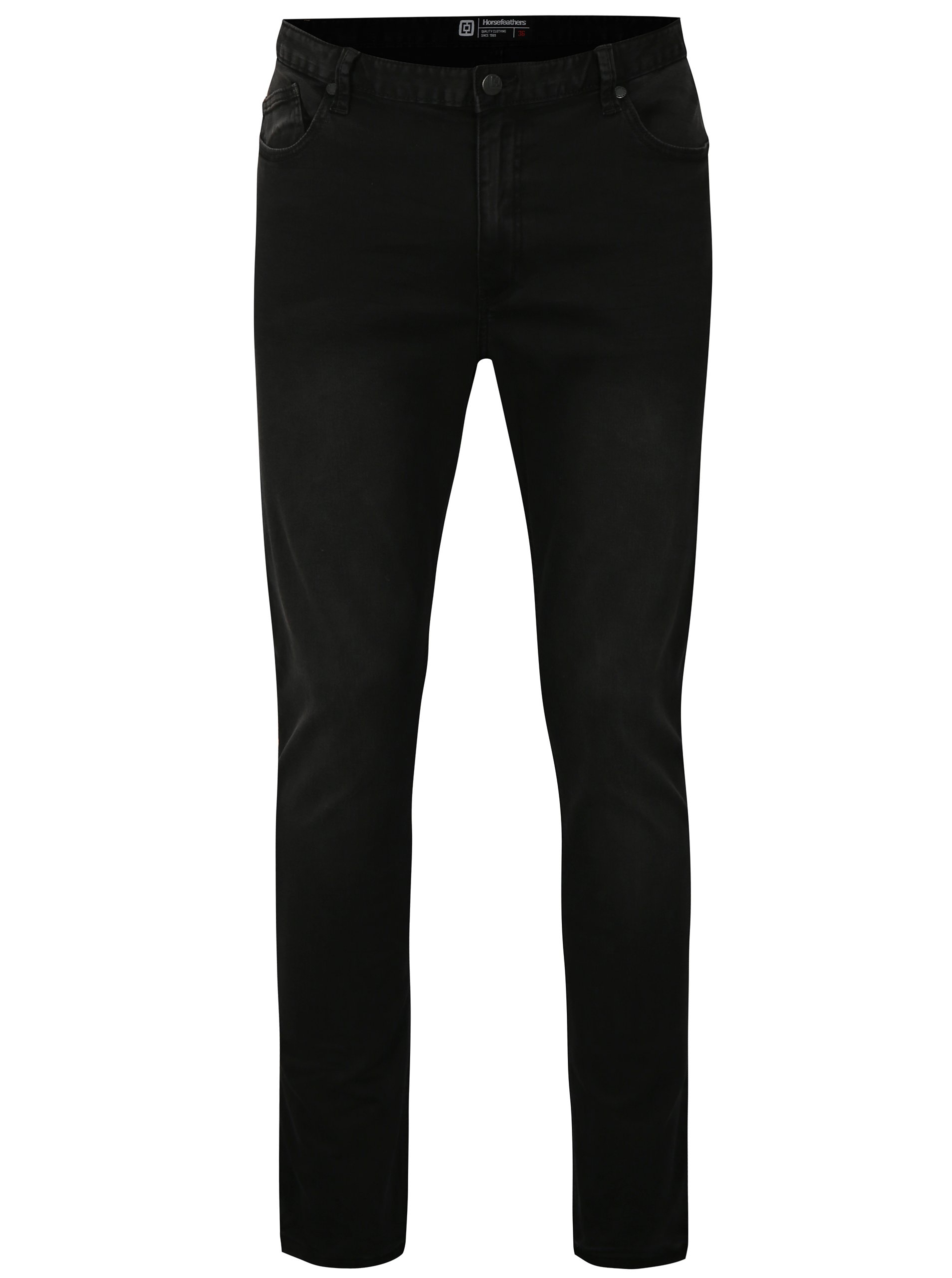 Černé pánské slim straight fit džíny Horsefeathers Flip