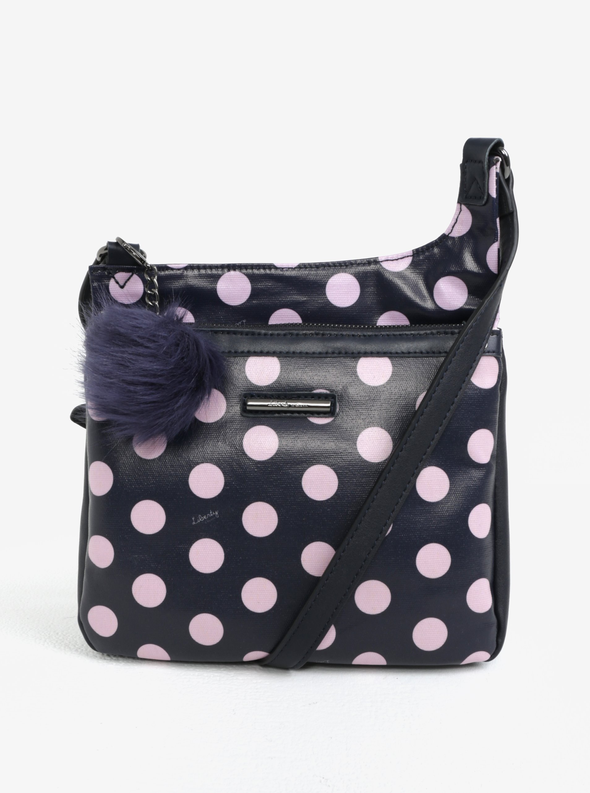 Růžovo-modrá puntíkovaná crossbody kabelka Liberty by Gionni Carmen