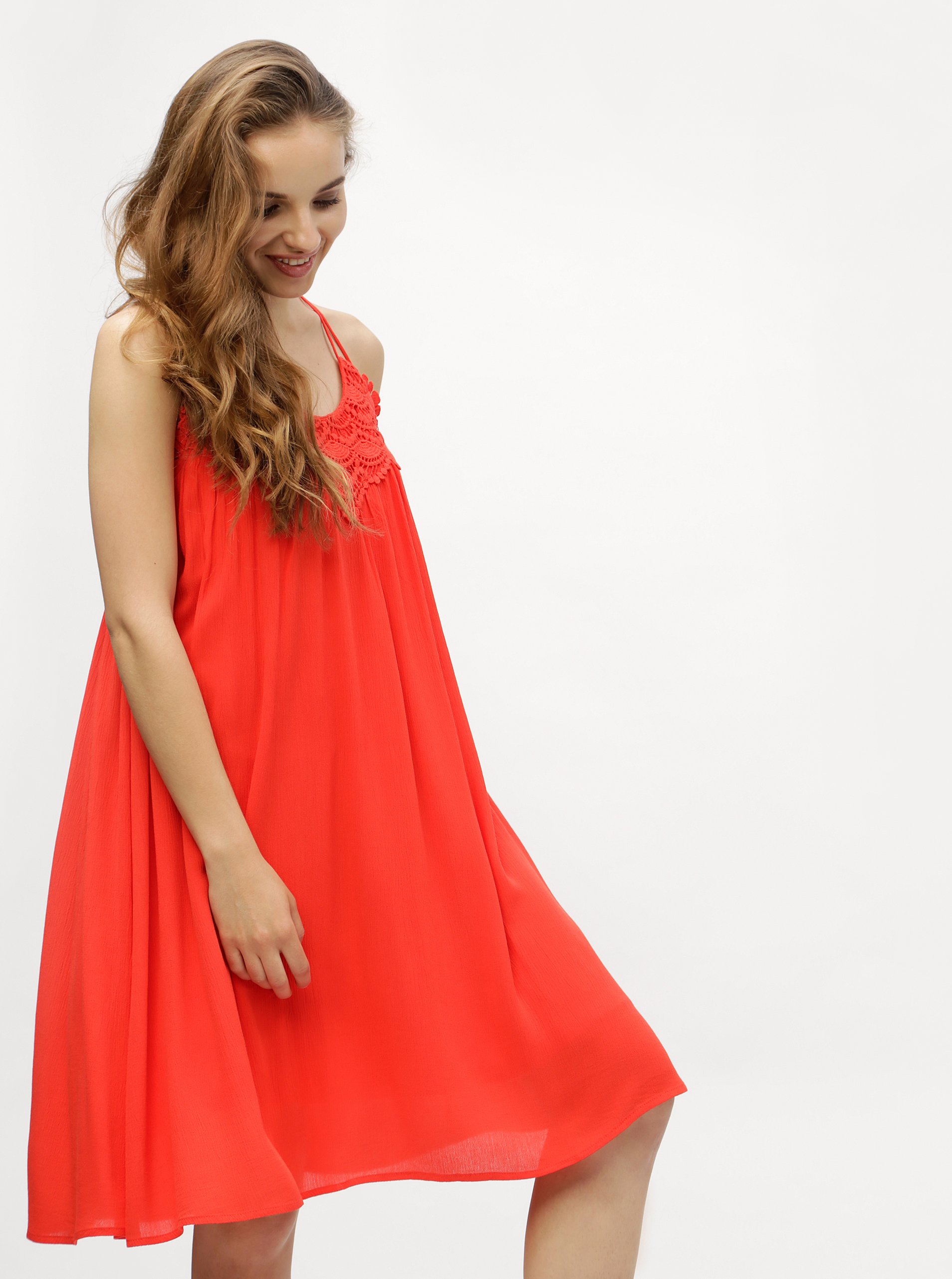 Červené šaty VERO MODA Fiona