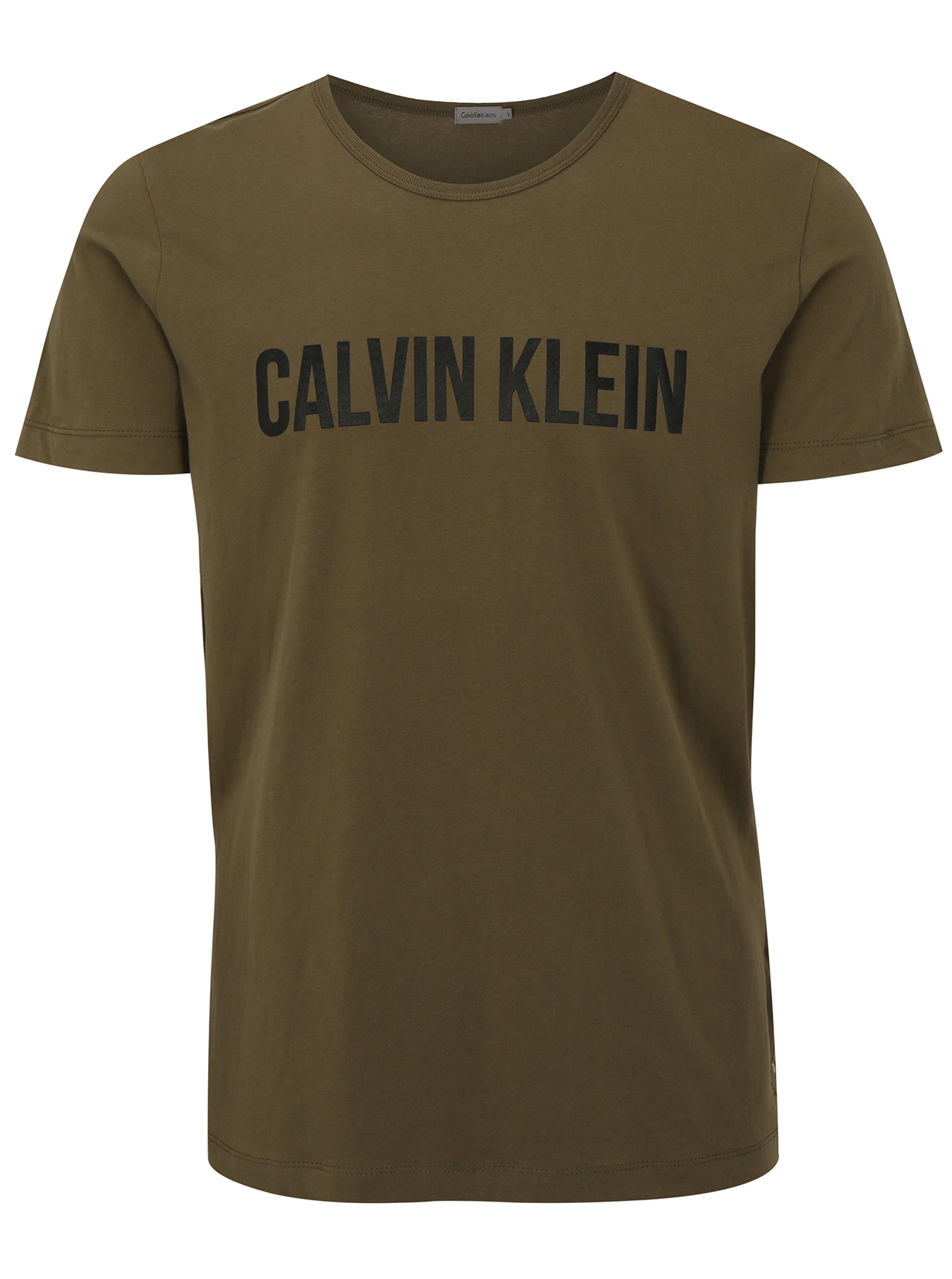 Khaki pánské tričko s potiskem Calvin Klein Jeans Tao