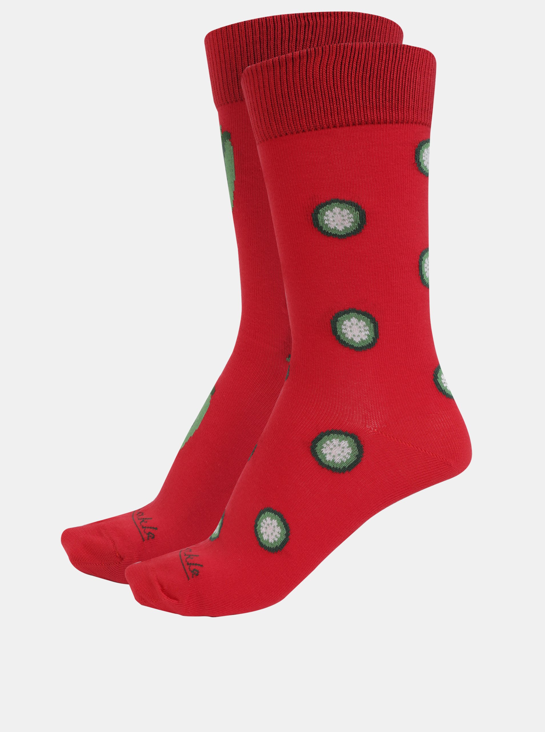 Červené unisex ponožky s motivem paprik Fusakle Chilli