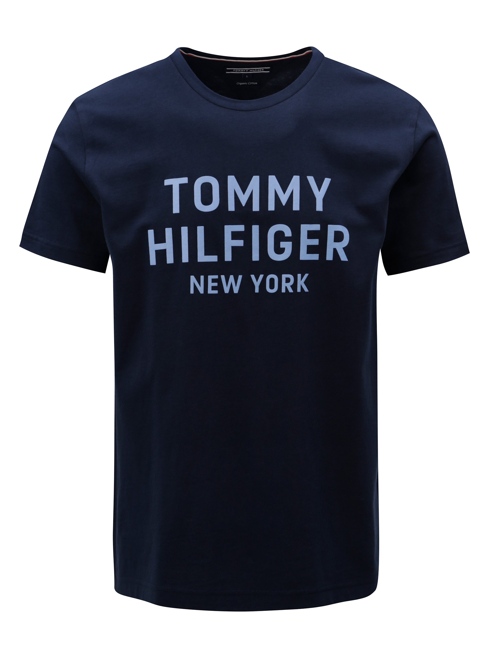 Fotografie Tmavě modré pánské tričko s potiskem Tommy Hilfiger