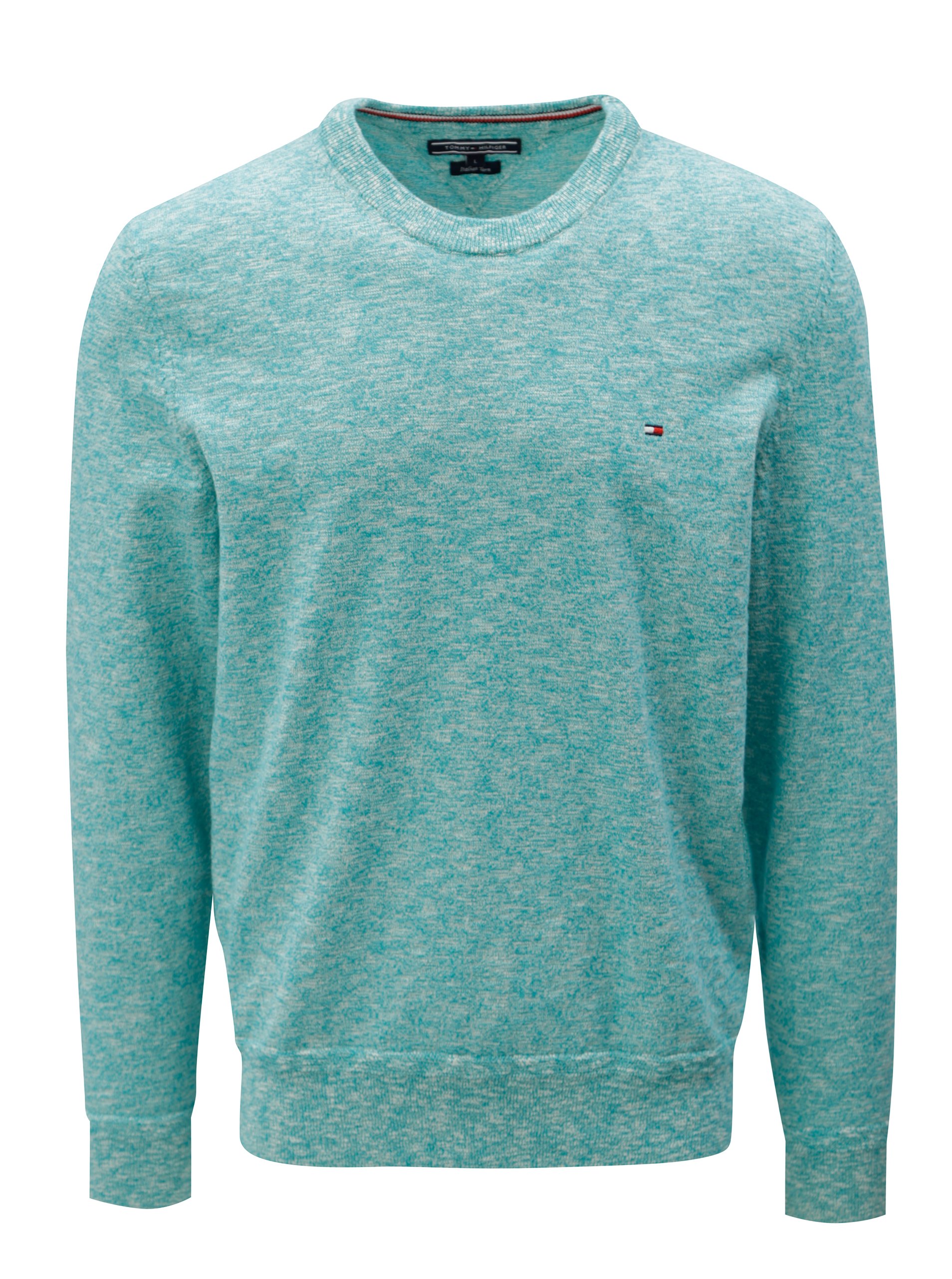 Krémovo-zelený žíhaný svetr Tommy Hilfiger