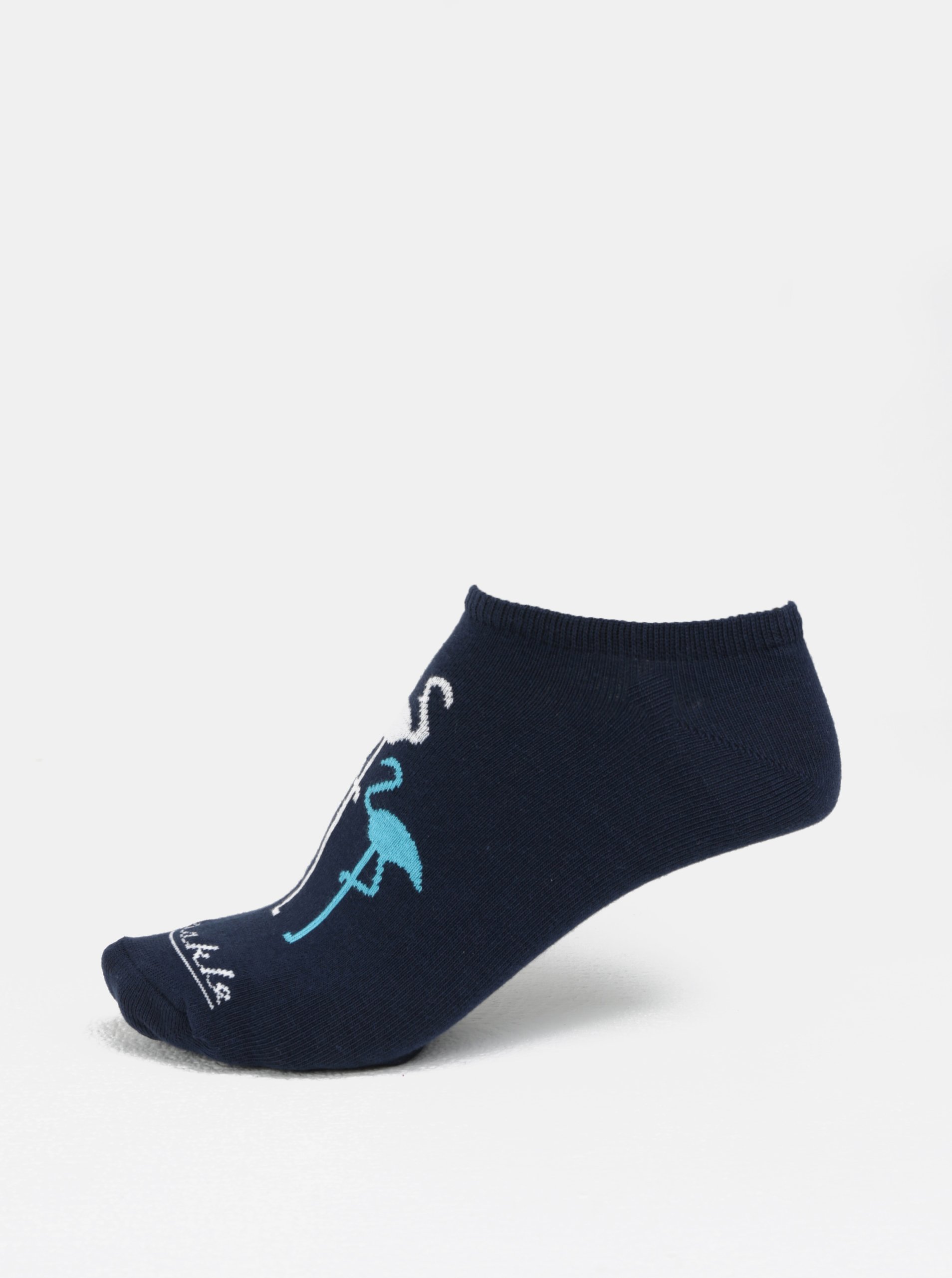 Tmavě modré unisex kotníkové ponožky Fusakle Plameniak