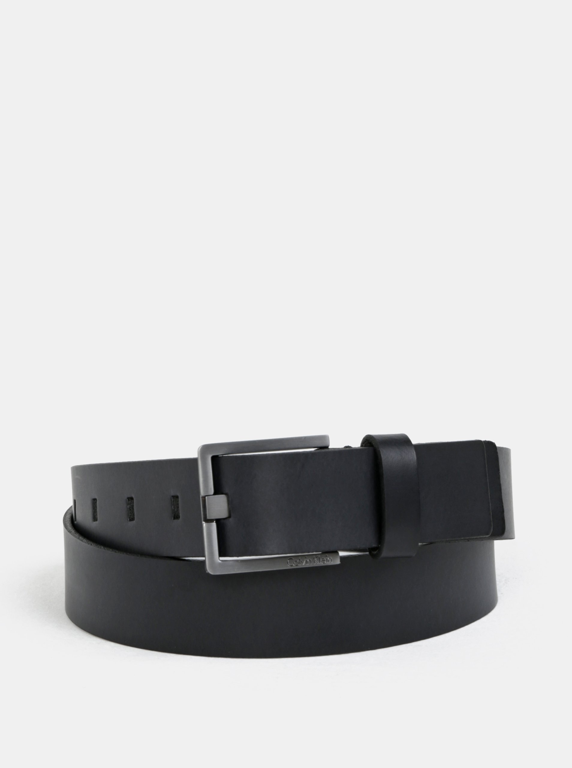 Černý pánský kožený pásek Calvin Klein Jeans
