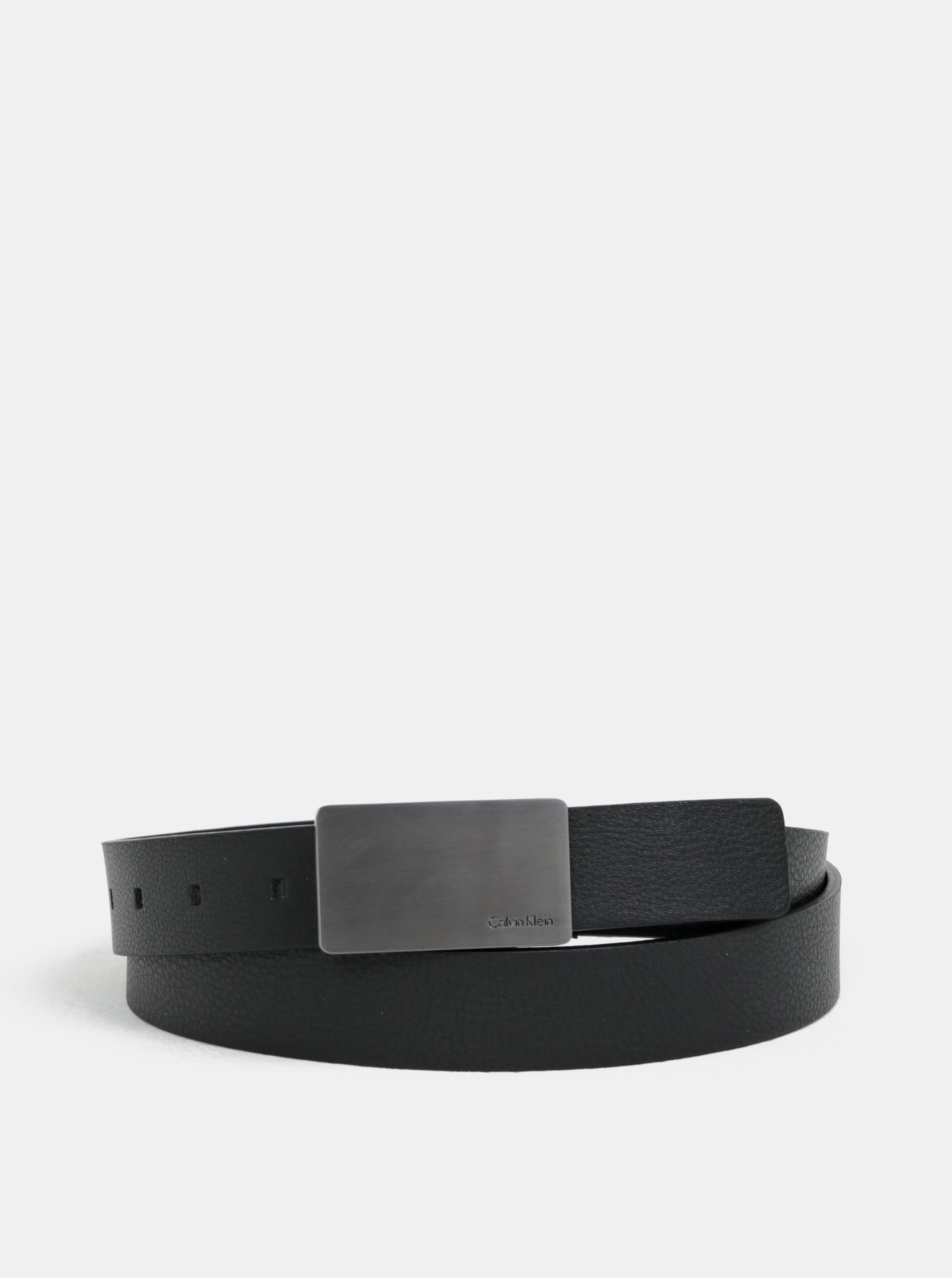 Černý pánský kožený pásek Calvin Klein Jeans