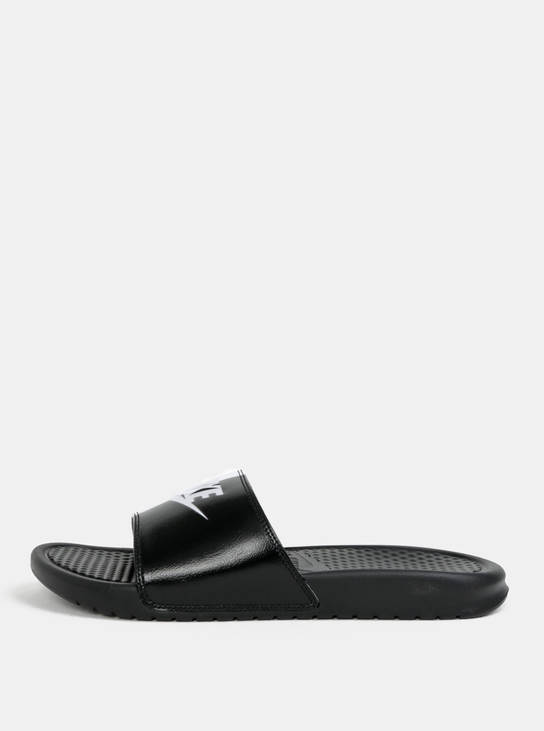 Bílo-černé pánské pantofle Nike Benassi