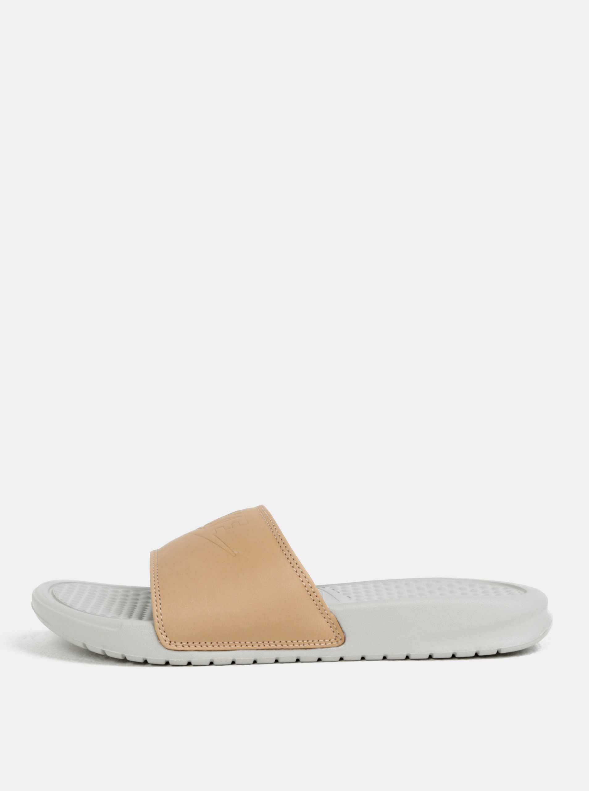 Béžovo-šedé dámské pantofle Nike Benassi