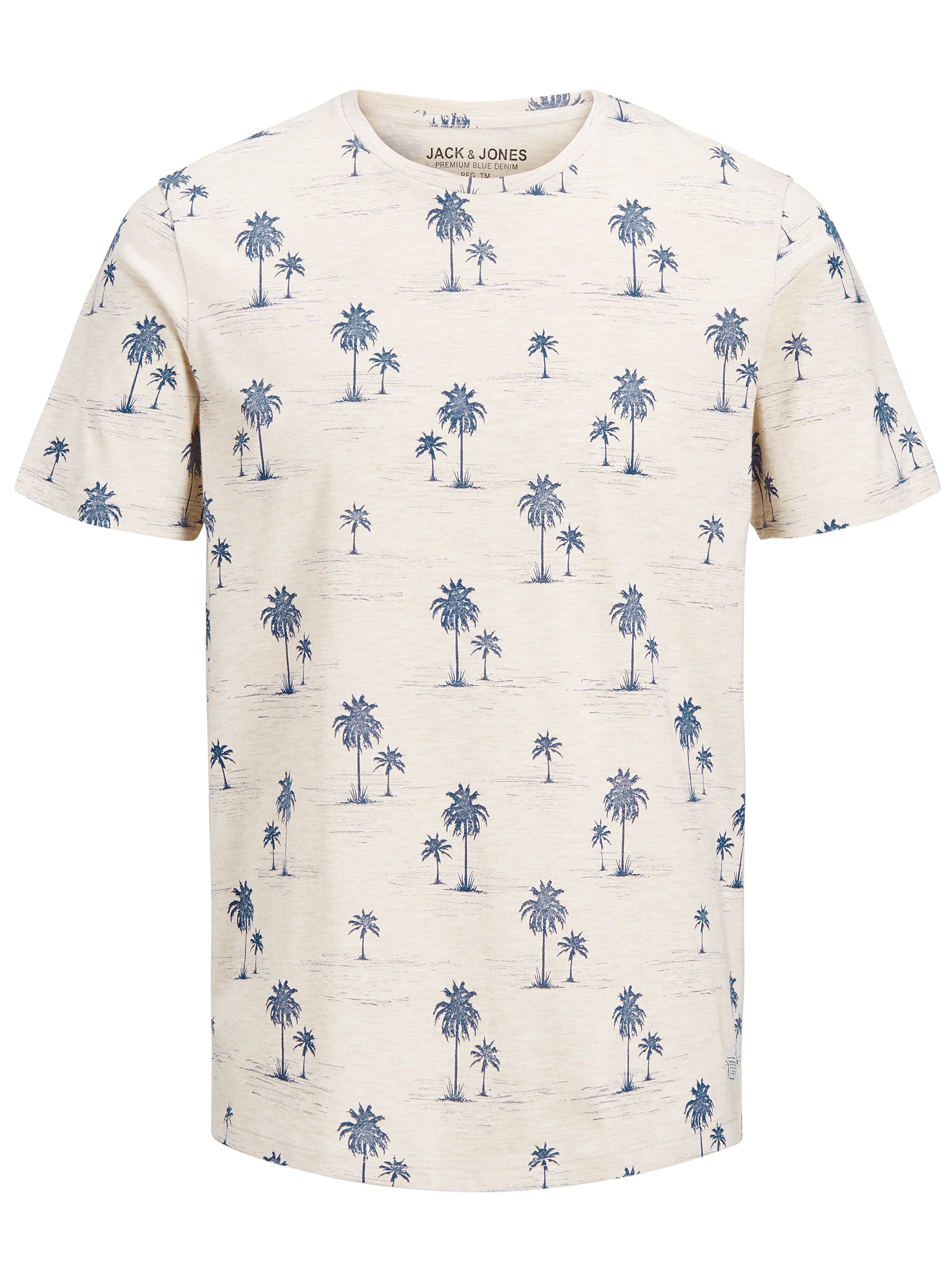 Béžové tričko s potiskem Jack & Jones Jason