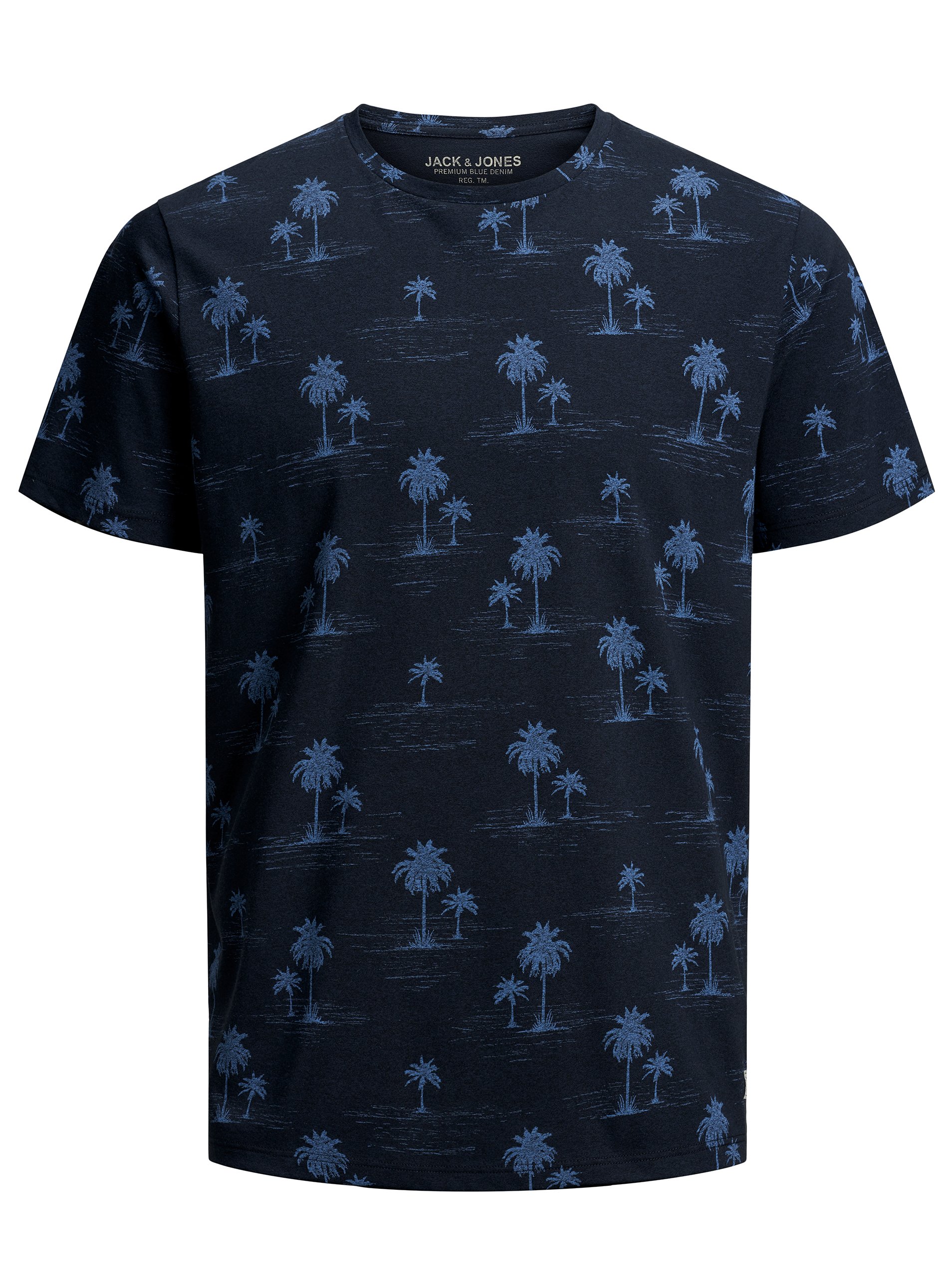 Tmavě modré tričko s potiskem Jack & Jones Jason