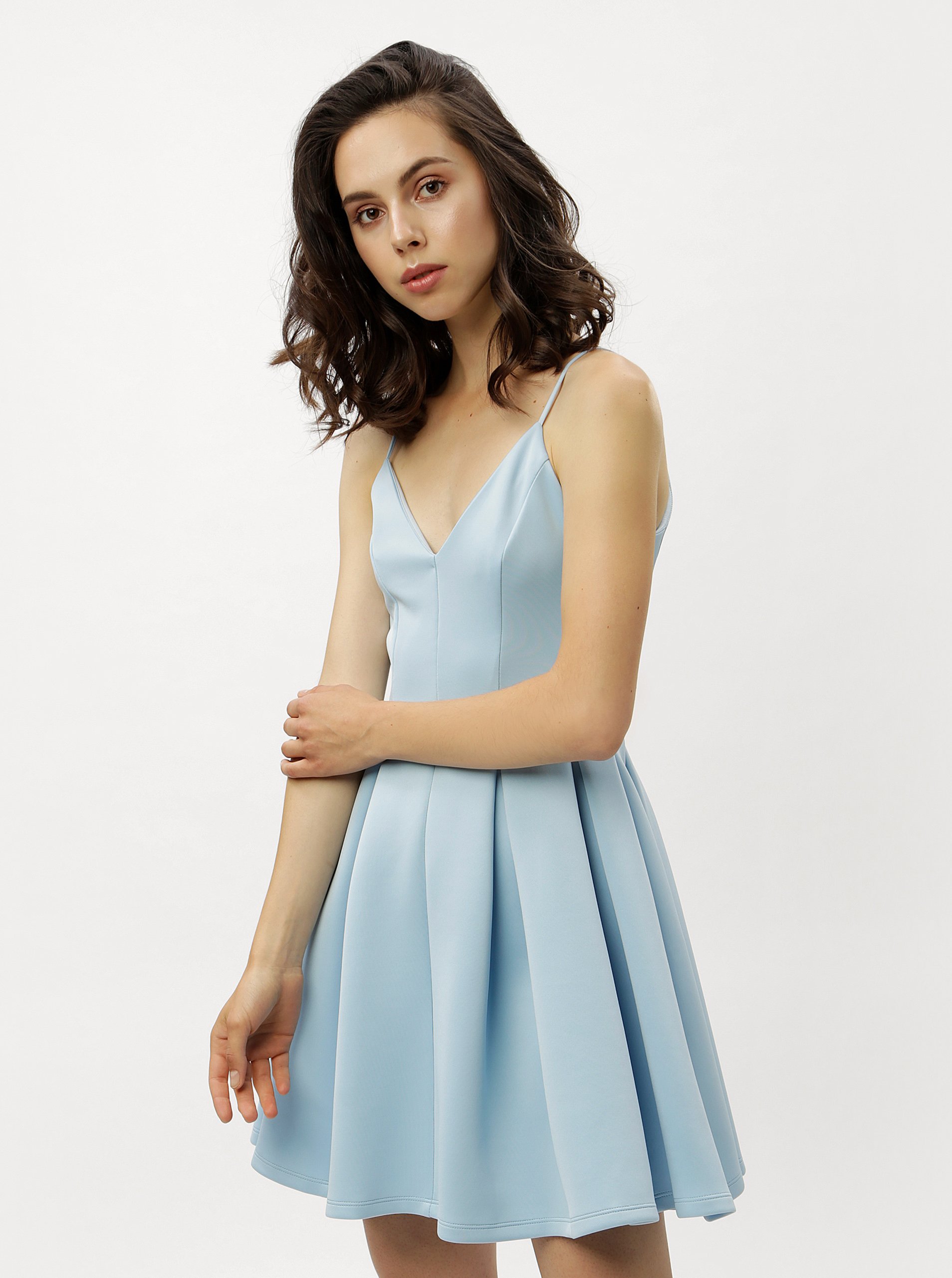 Světle modré šaty na ramínka Miss Selfridge