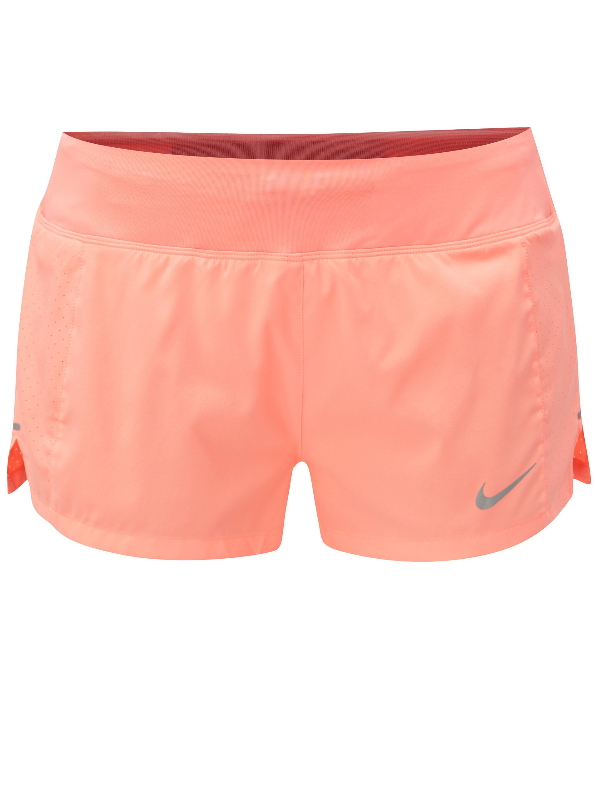 Neonově oranžové dámské funkční kraťasy Nike Eclipse