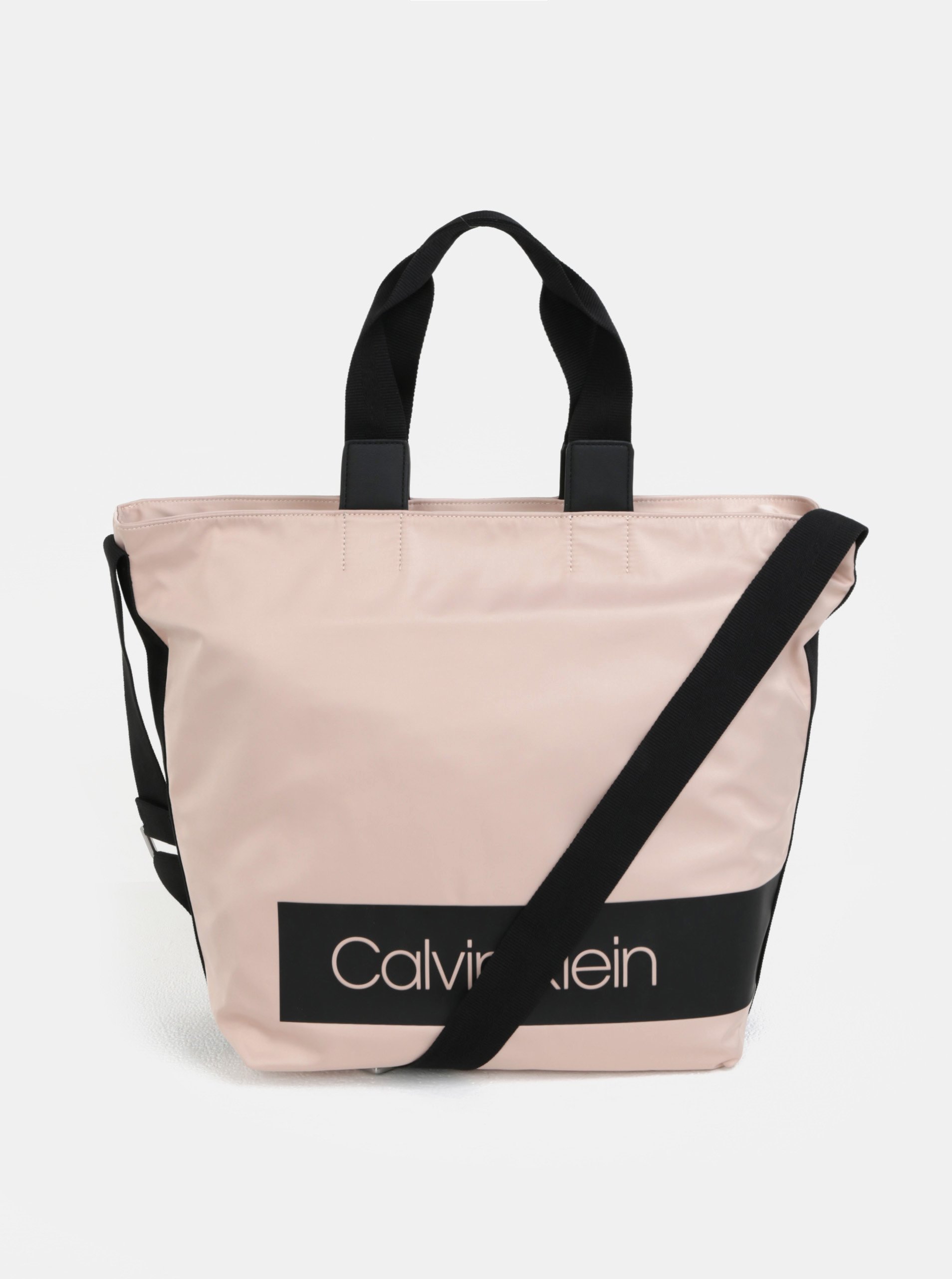 Světle růžová velká kabelka Calvin Klein Jeans