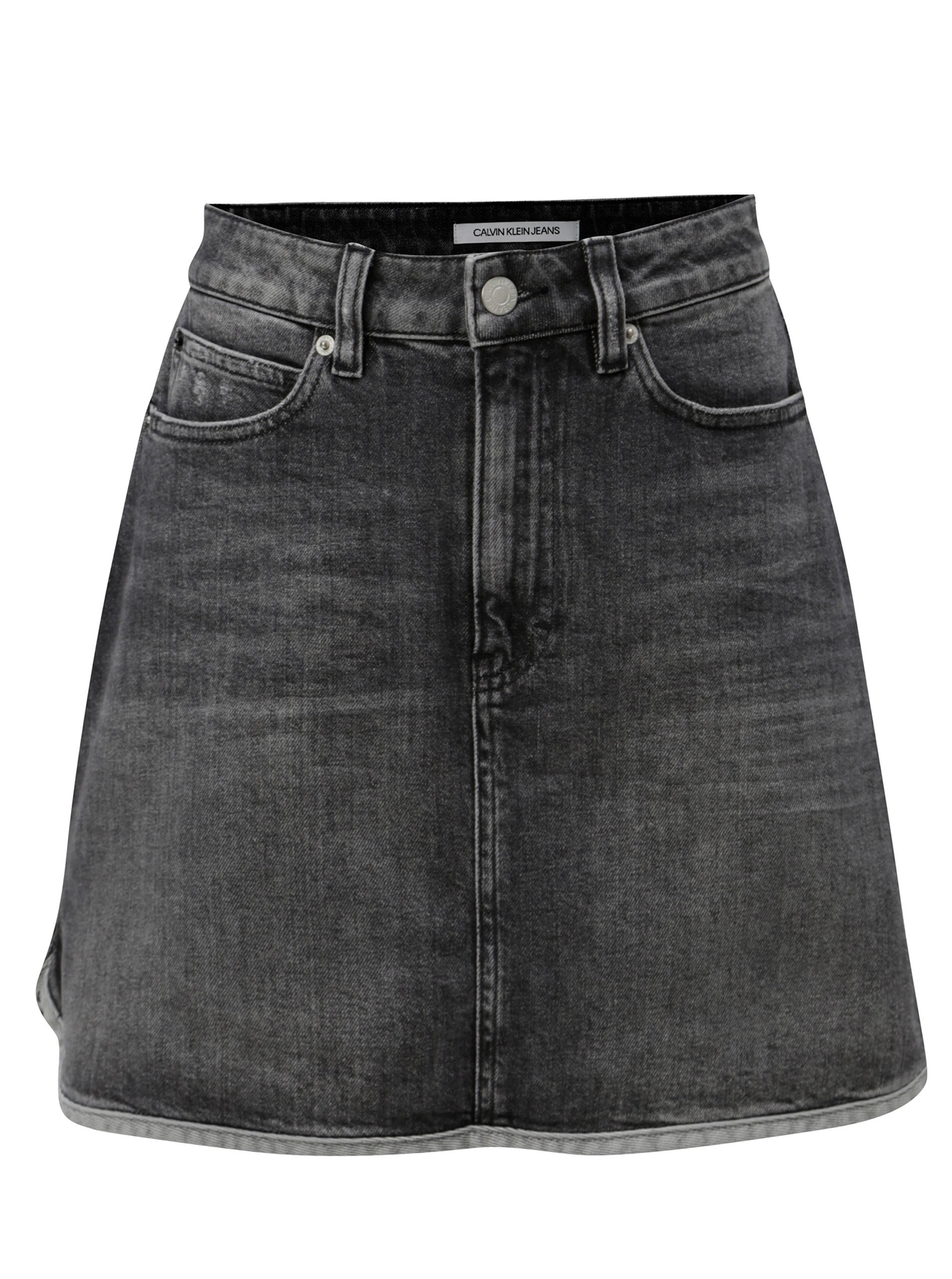 Šedá džínová minisukně Calvin Klein Jeans