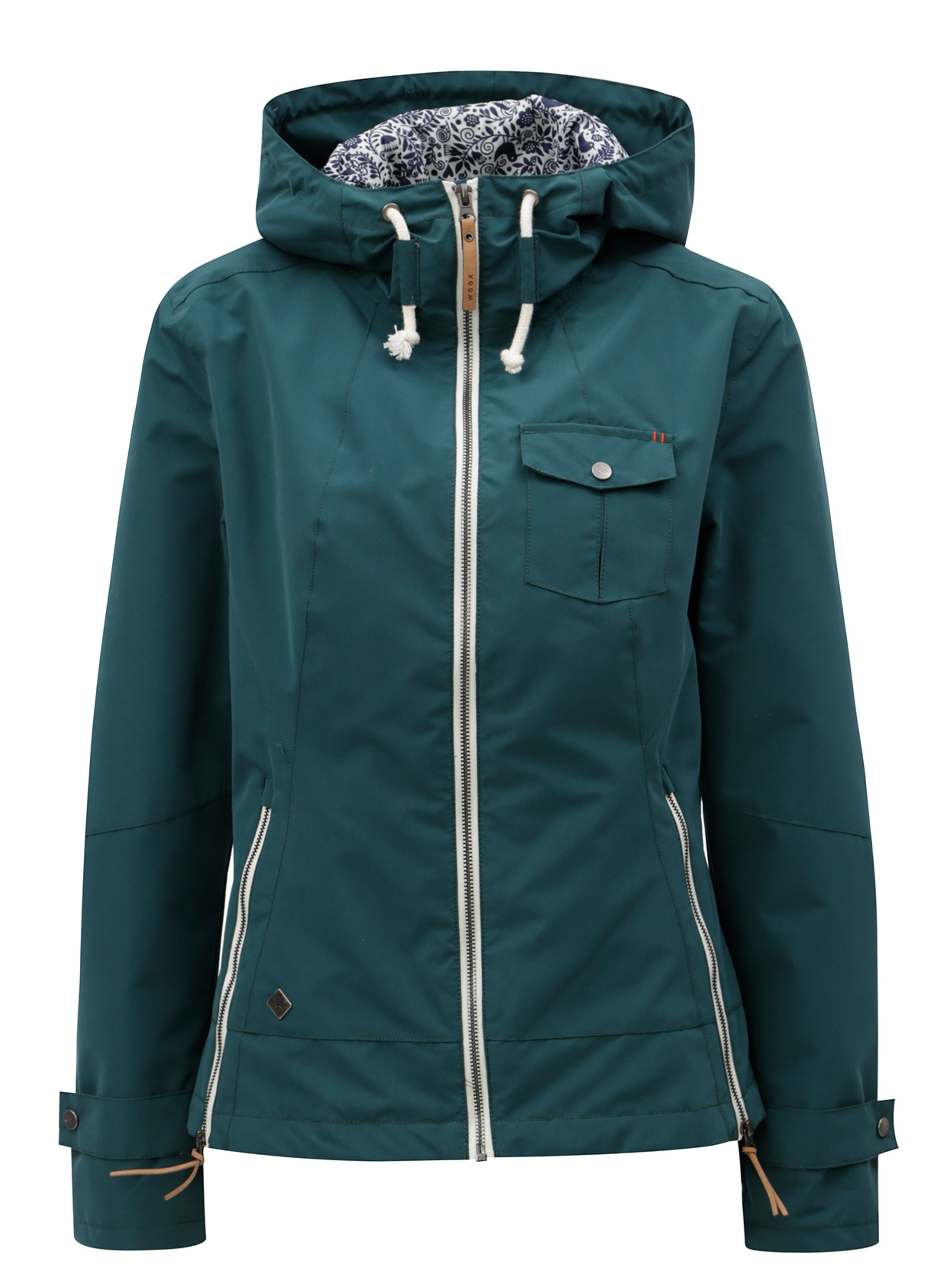Tmavě zelená dámská nepromokavá lehká bunda WOOX Ventus Urban Ponderosa Pine