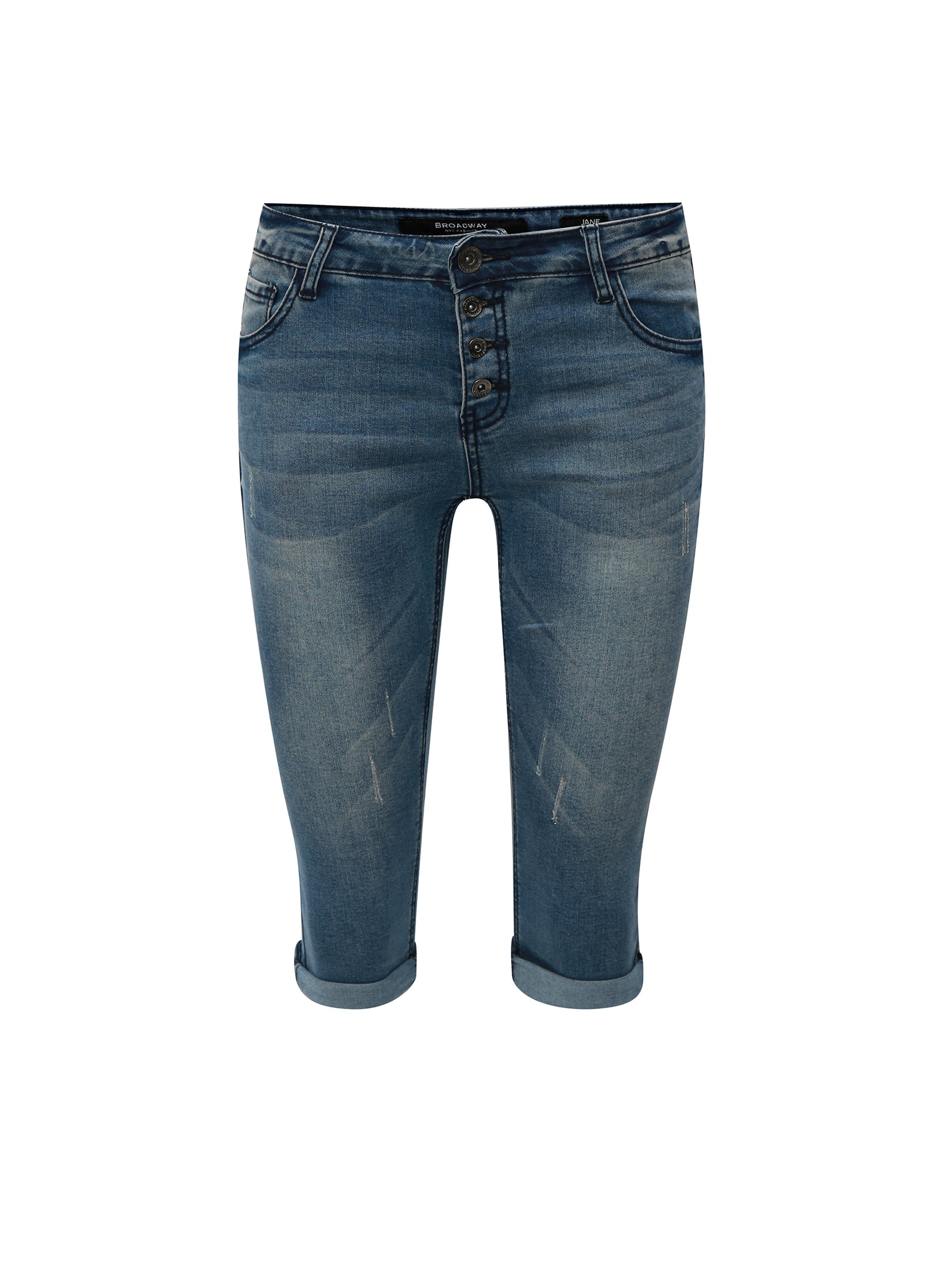 Modré dámské skinny kraťasy Broadway Darlena