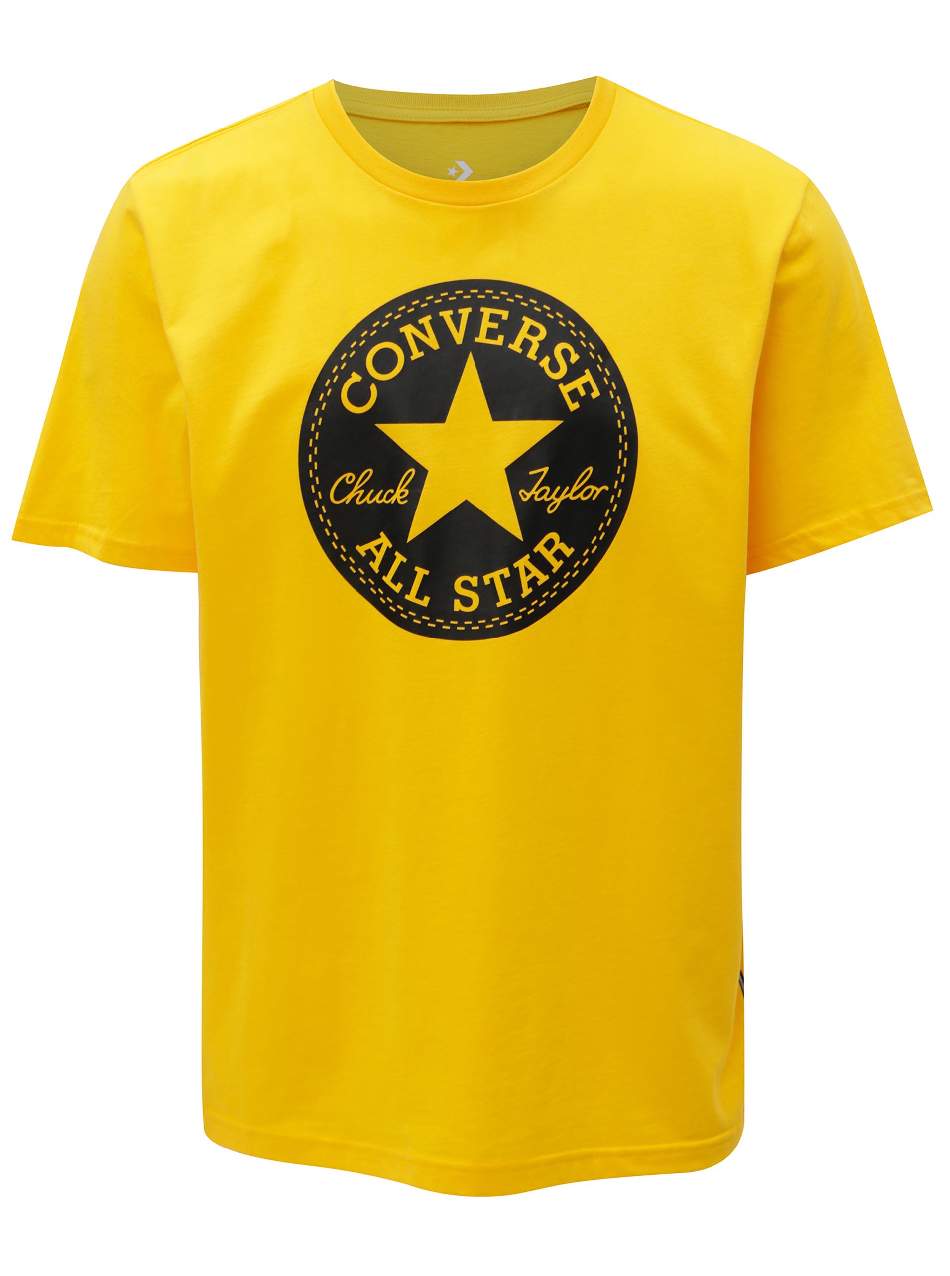 Žluté pánské tričko s potiskem Converse Chuck Patch