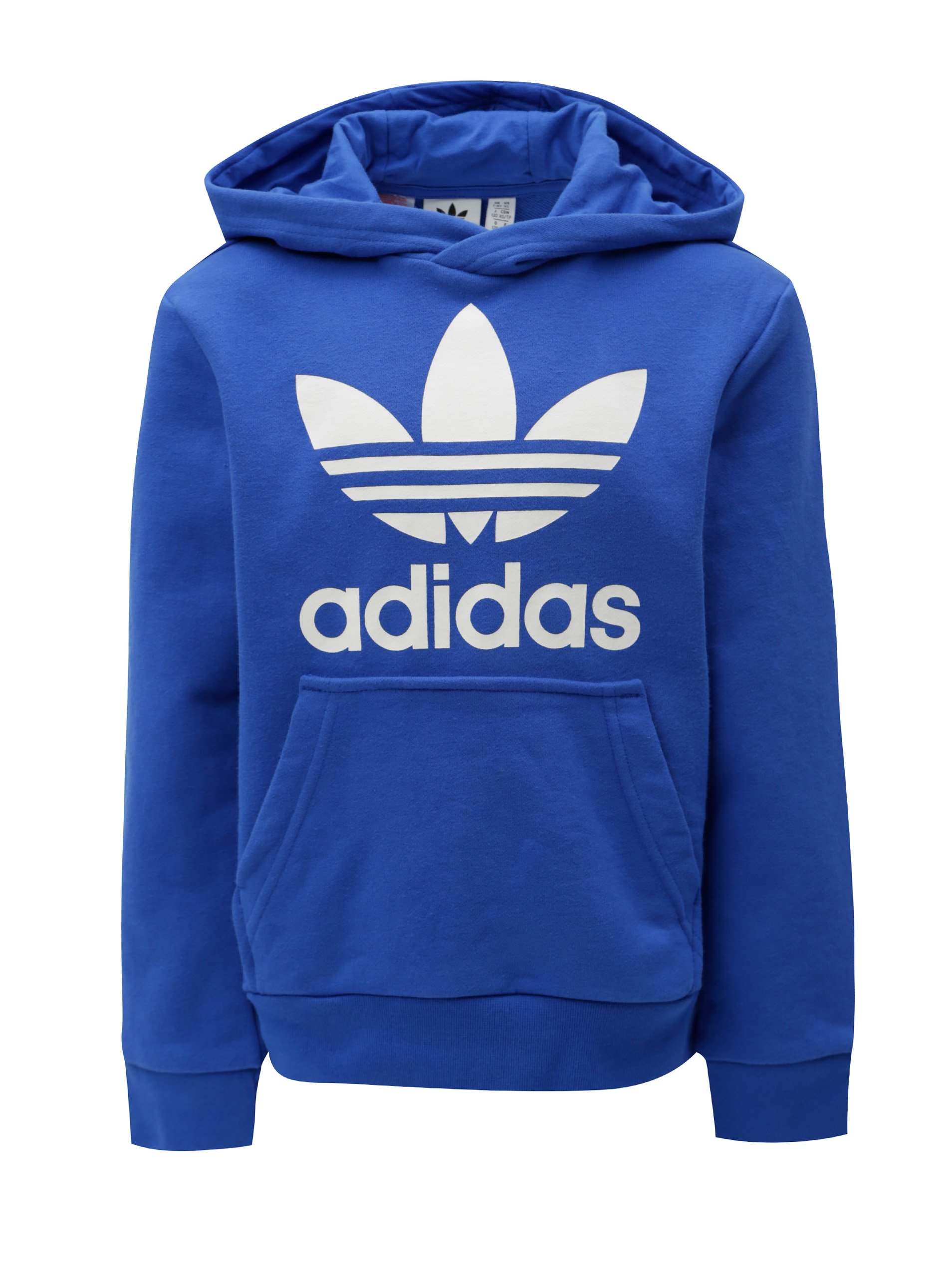 Modra Detska Mikina S Kapucnou A Klokanim Vreckom Adidas Originals Trefoil Zoot Sk