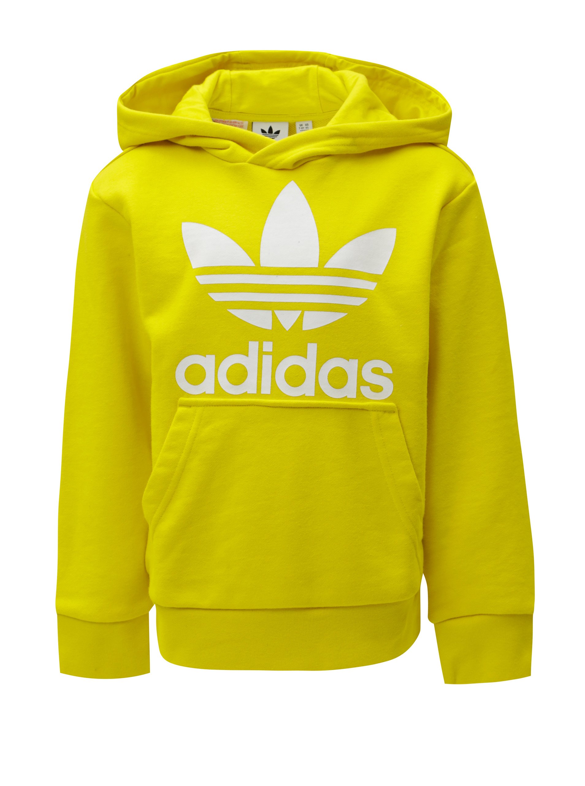 Zluta Detska Mikina S Kapuci A Klokani Kapsou Adidas Originals