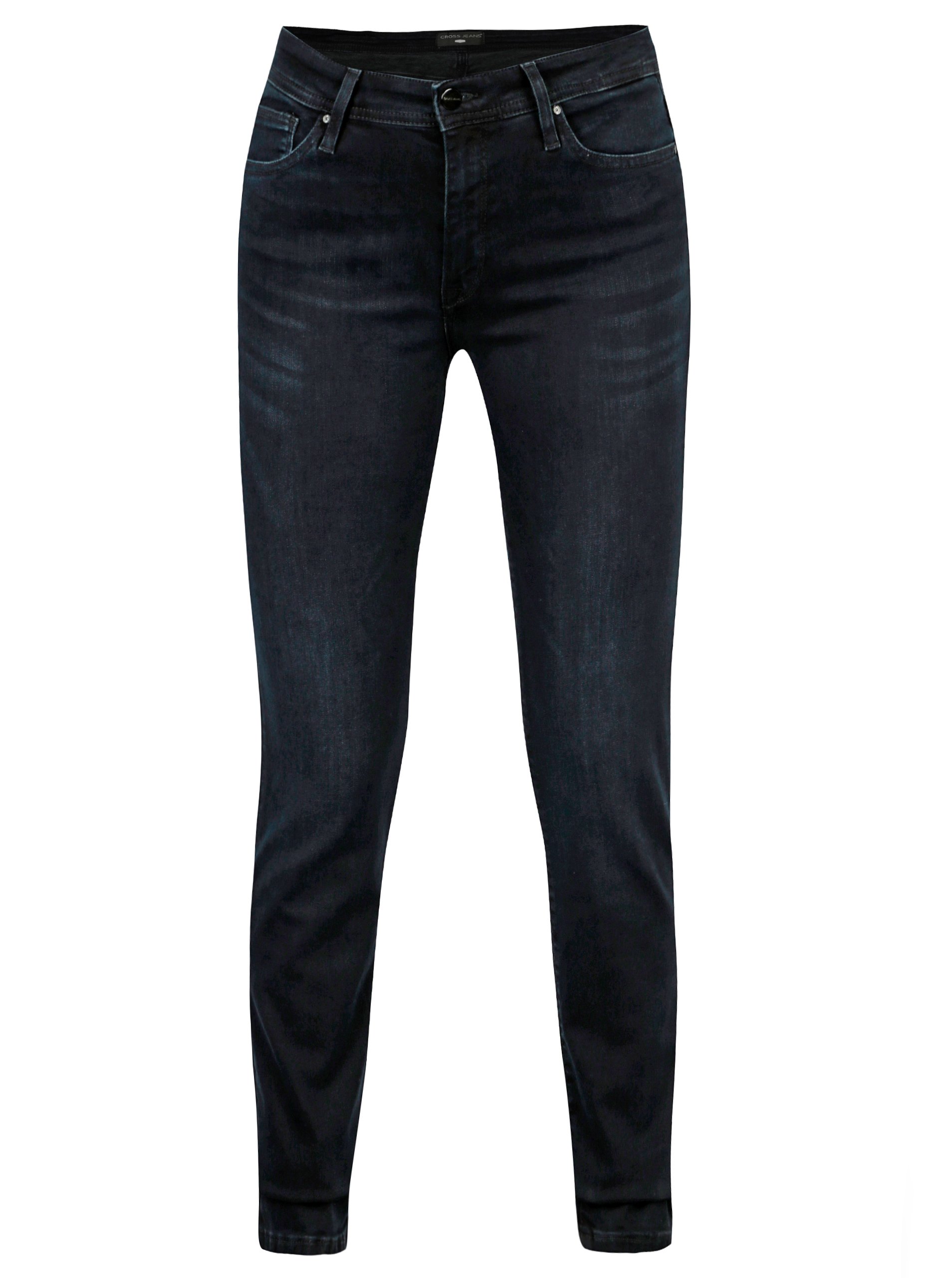 Tmavě modré dámské slim fit džíny s vysokým pasem Cross Jeans
