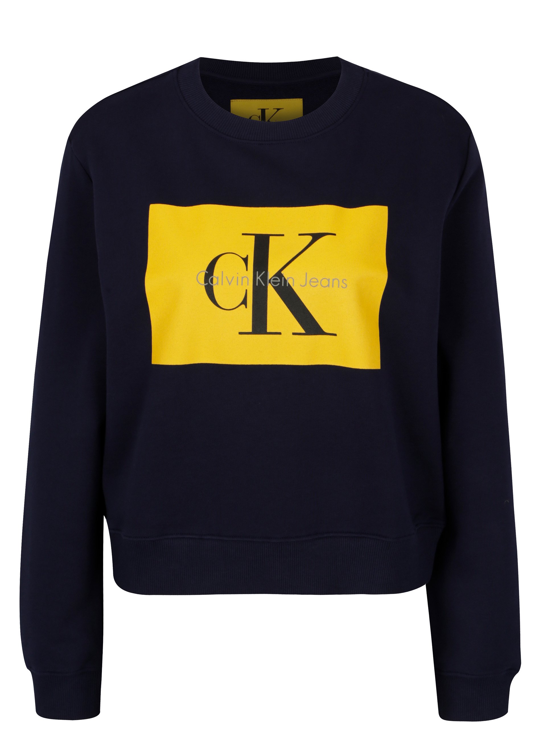 Tmavě modrá dámská mikina s potiskem Calvin Klein Jeans Hebe