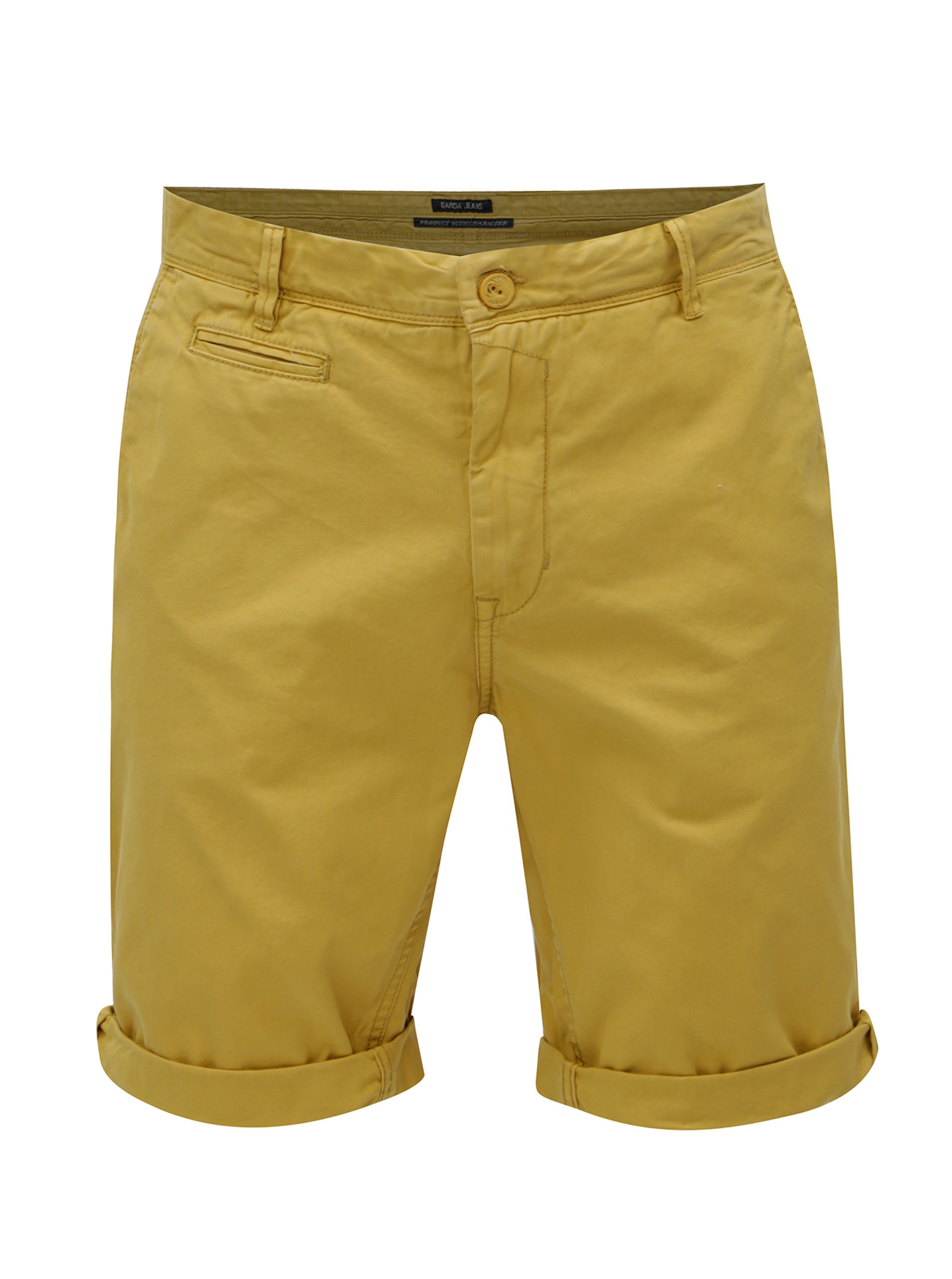 Hořčicové pánské kraťasy Garcia Jeans Santo