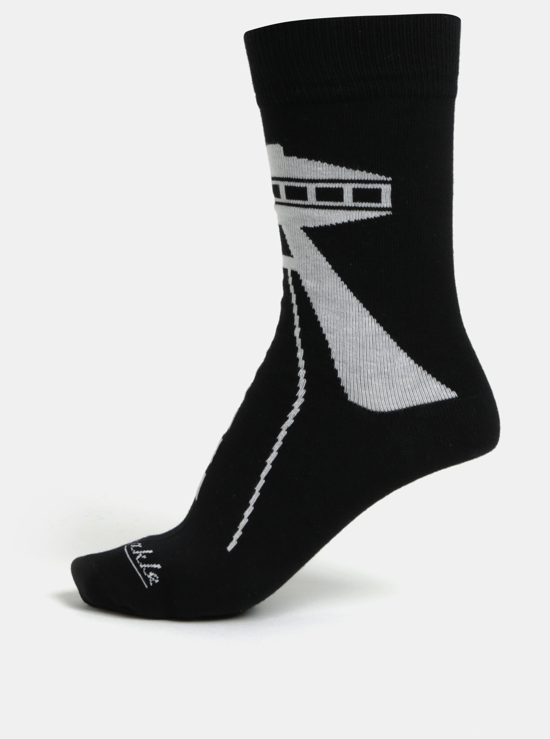 Černé unisex ponožky Fusakle Bratislava UFO