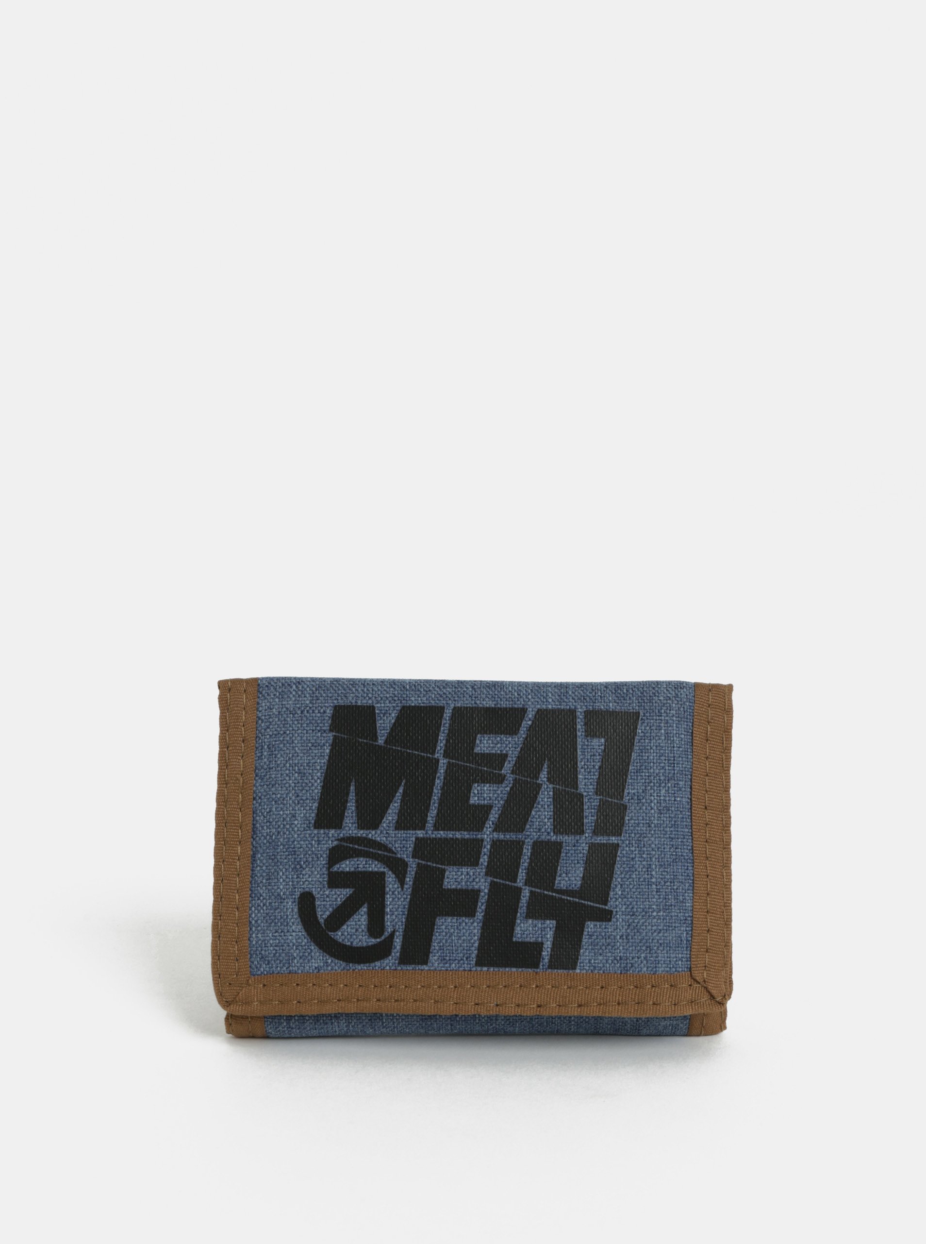 Hnědo-modrá pánská peněženka Meatfly