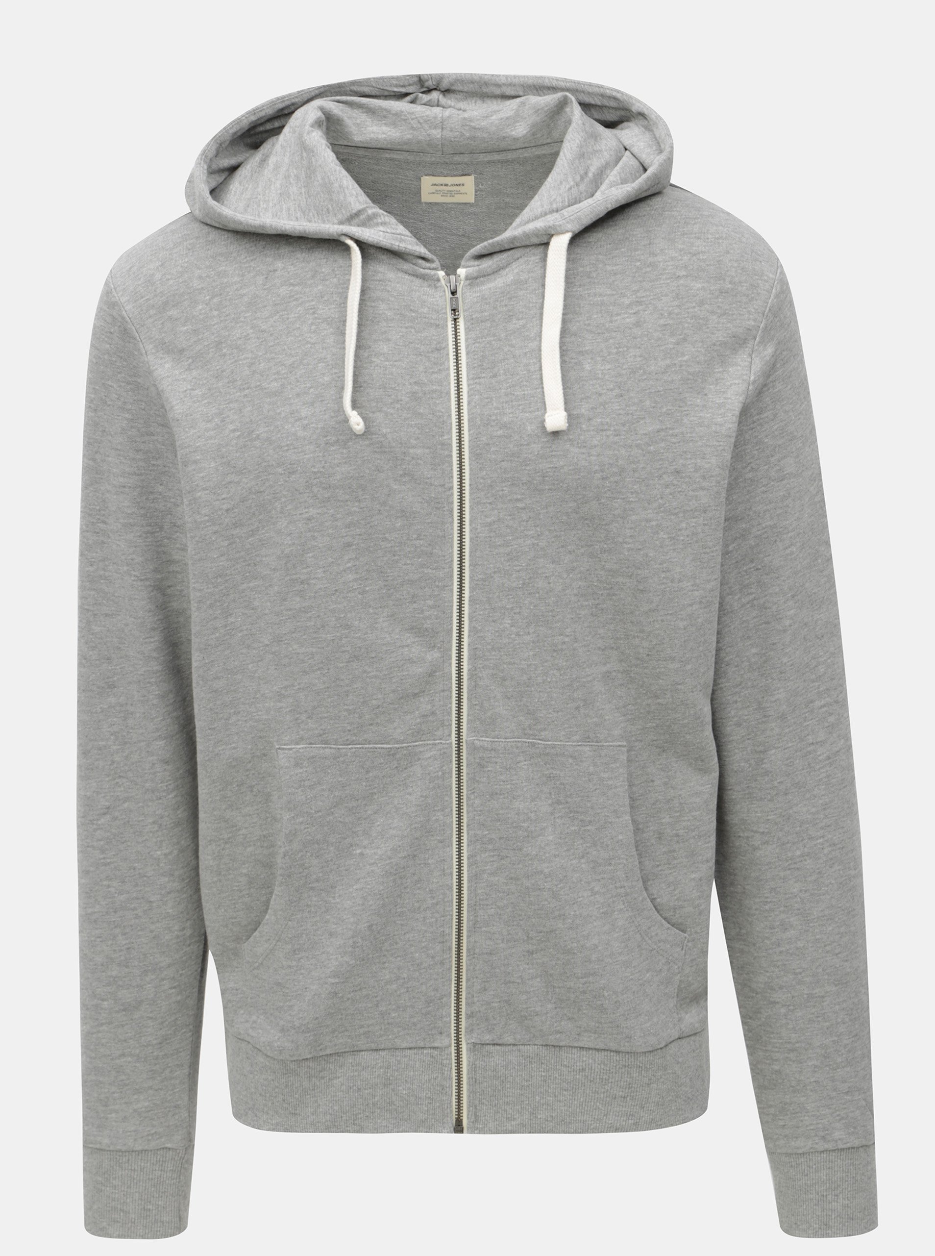 Fotografie Šedá žíhaná mikina s kapucí Jack & Jones Holmen