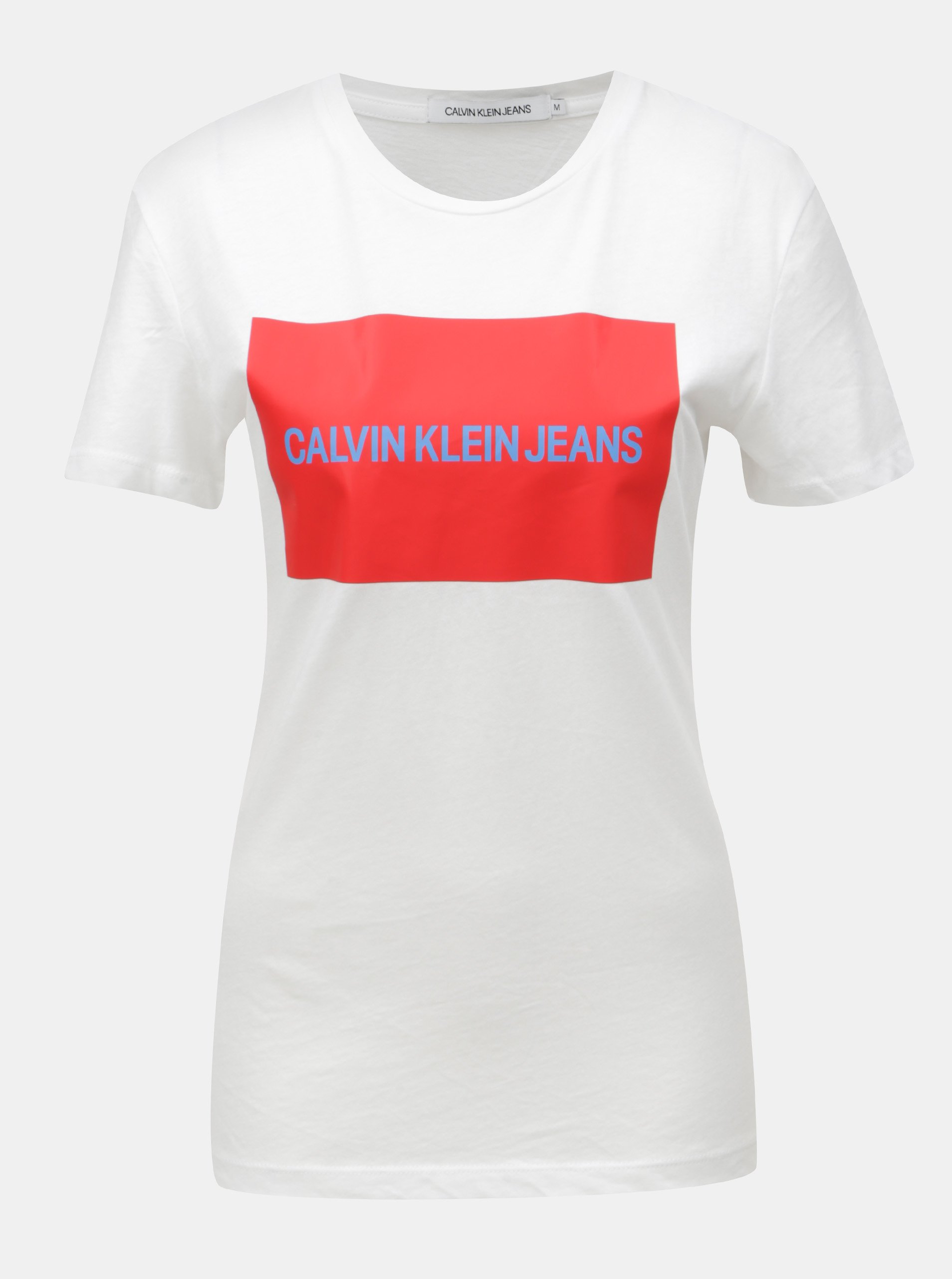 Bílé dámské tričko s potiskem Calvin Klein Jeans