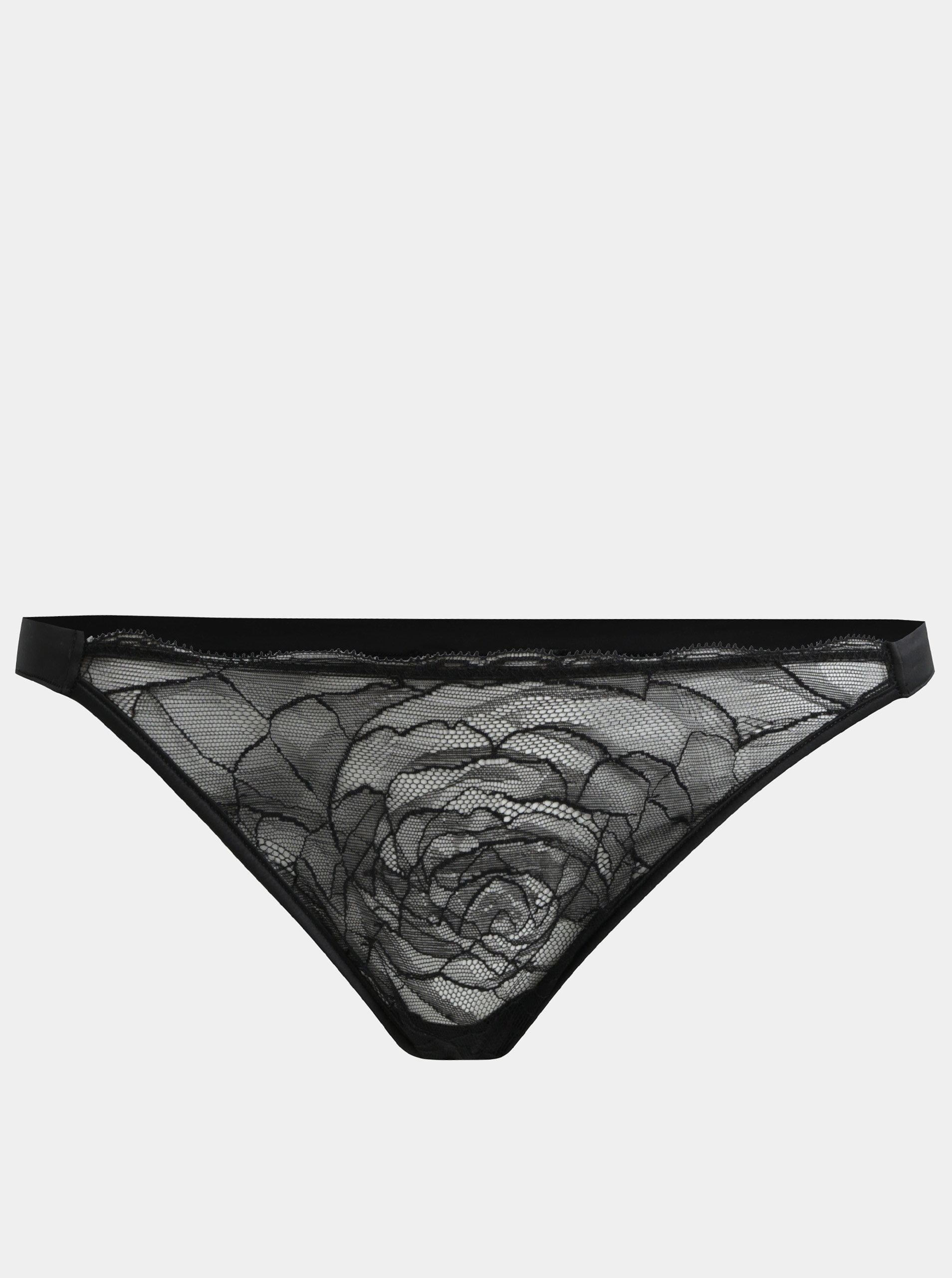 Černé krajkové kalhotky Calvin Klein Underwear