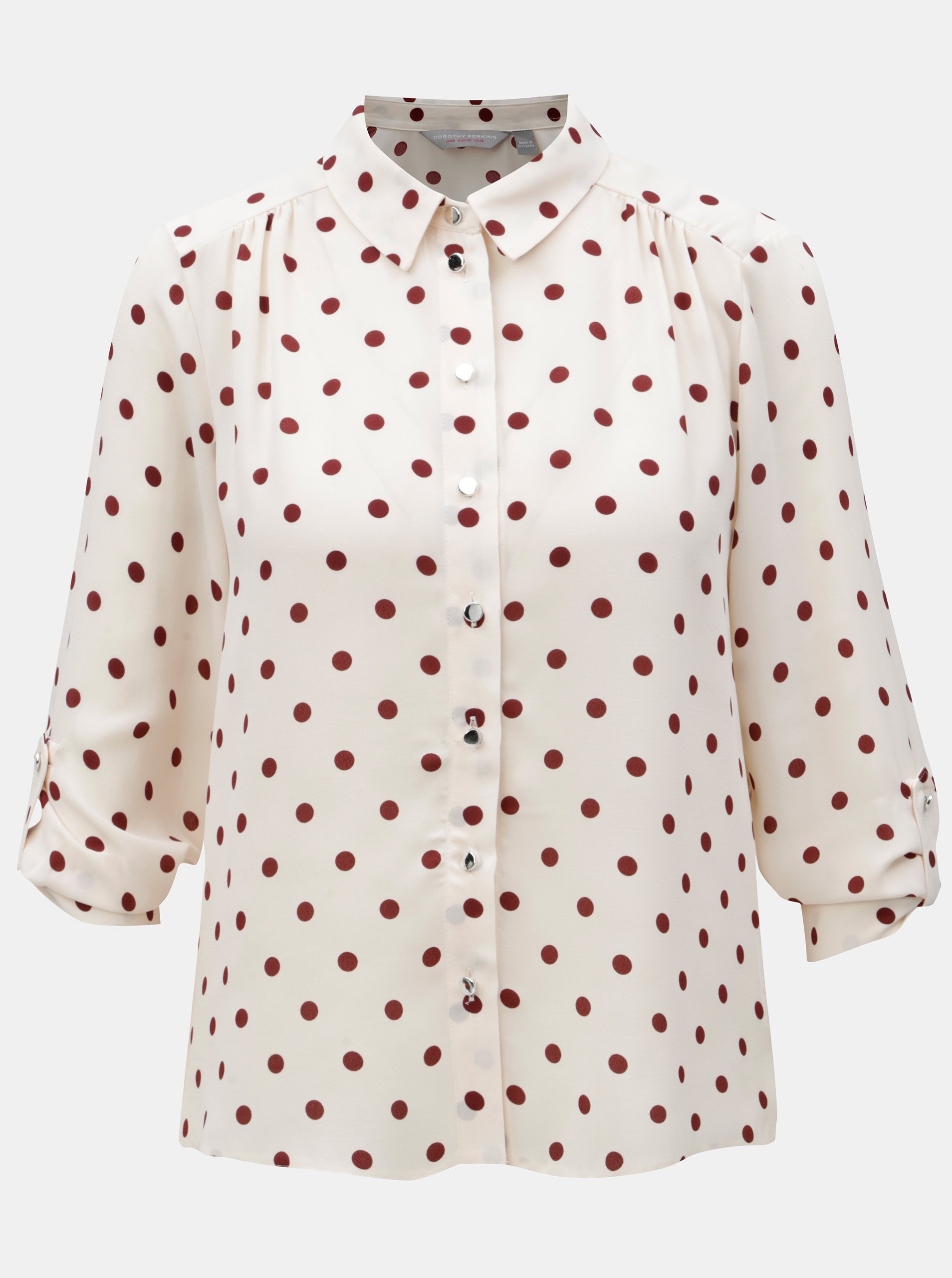 Světle růžová košile s puntíky Dorothy Perkins Petite