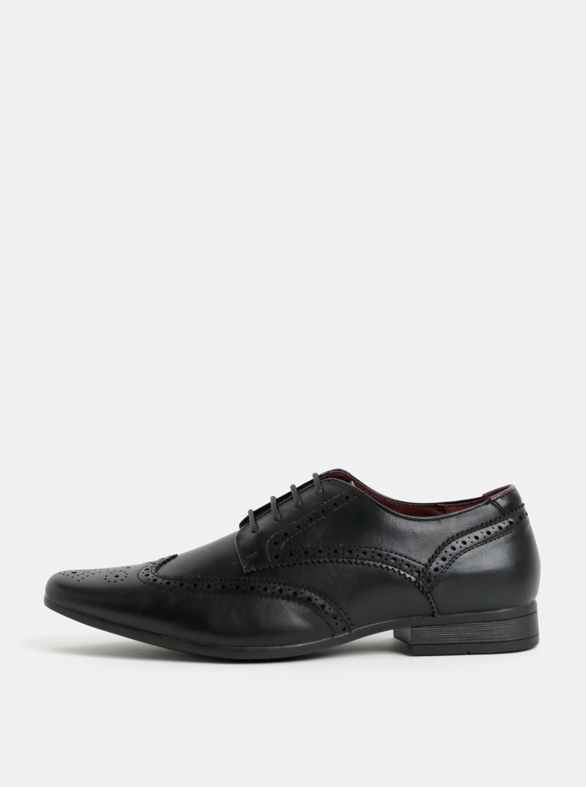 Černé pánské polobotky brogue Burton Menswear London